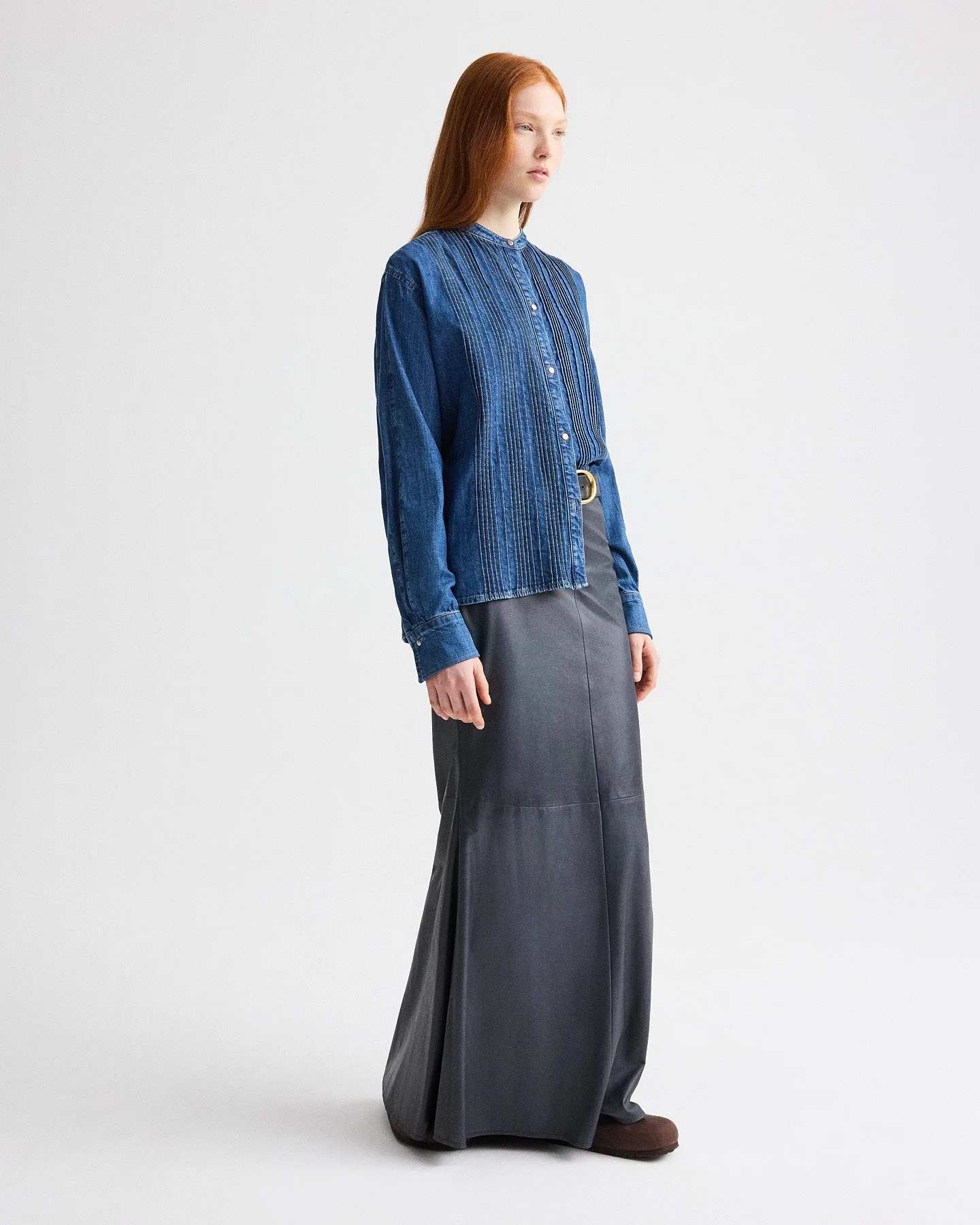 TWP - At Last Skirt in Paper Leather - Image 4