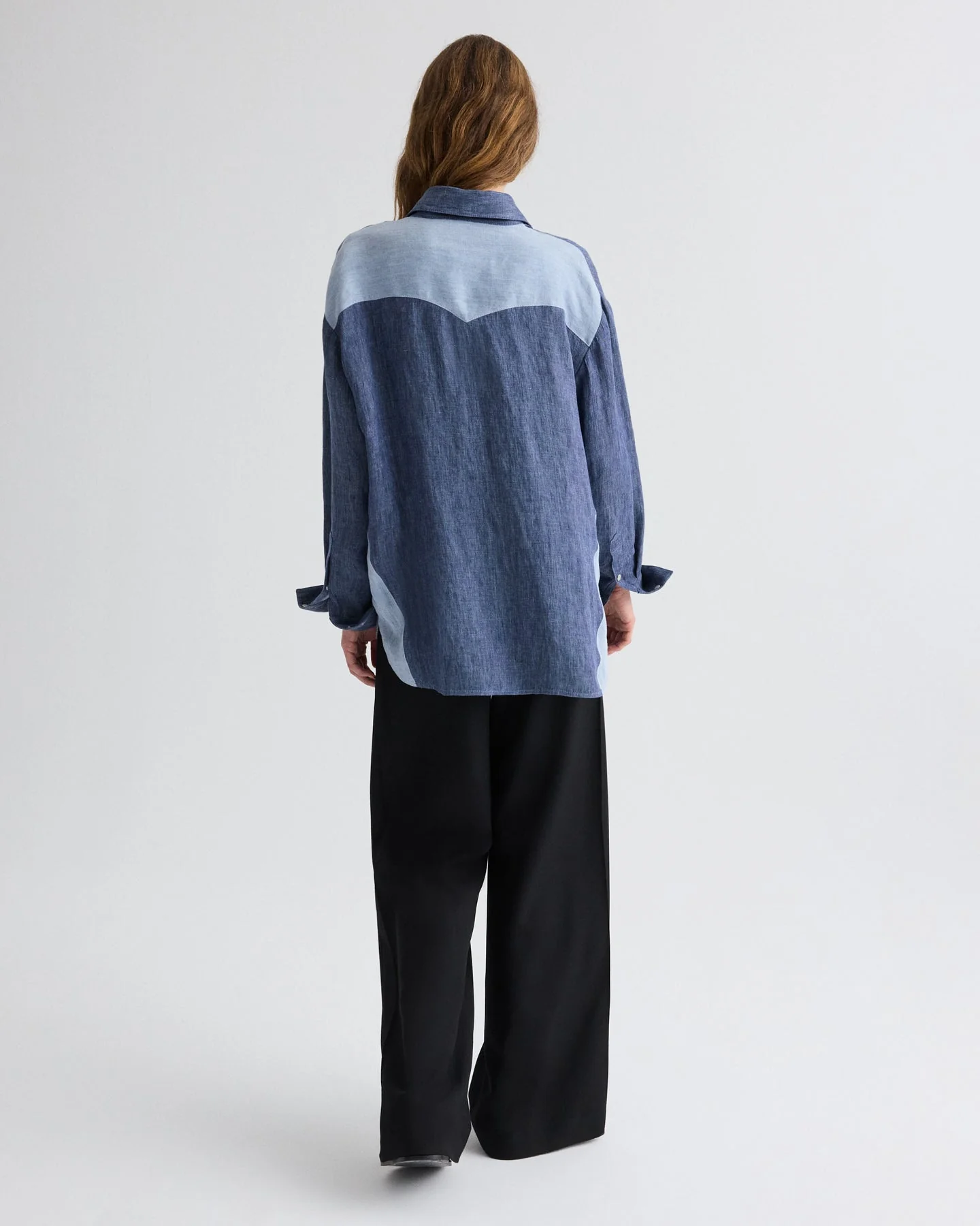 TWP - Austin Shirt in Washed Hemp Denim - Image 5