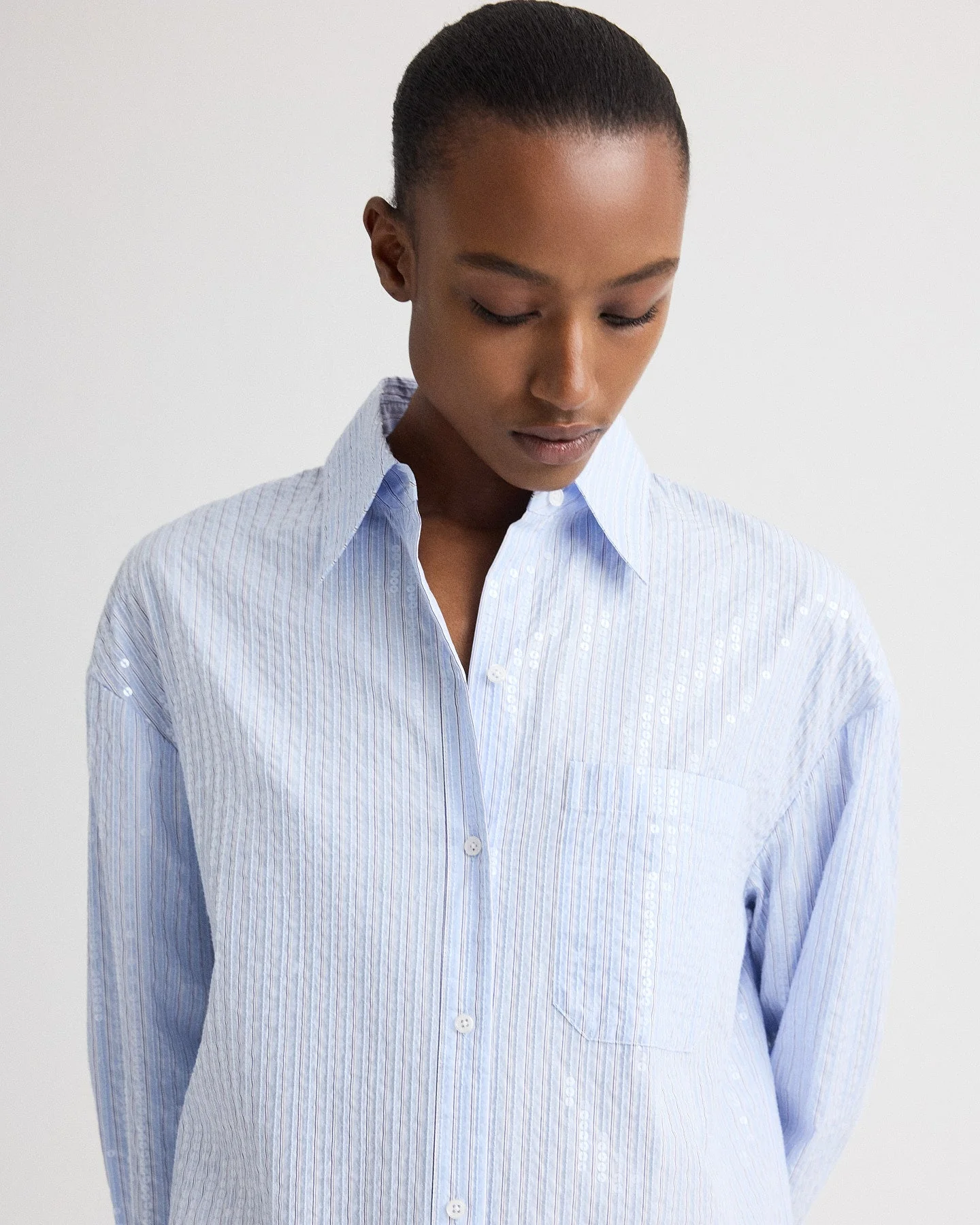 TWP - Big Joe Shirt Dress in Micro Triple Stripe - Image 3