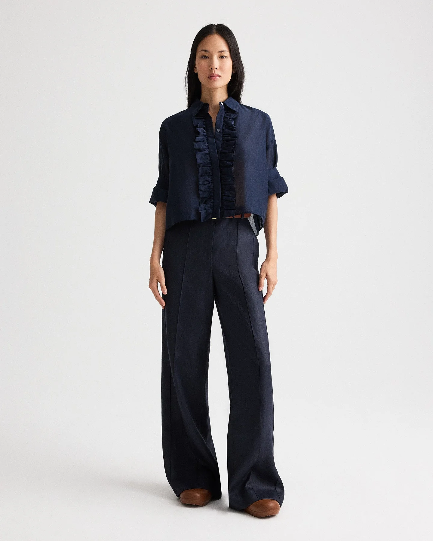 TWP - Bond St Pant in Chintzed Linen - Image 3