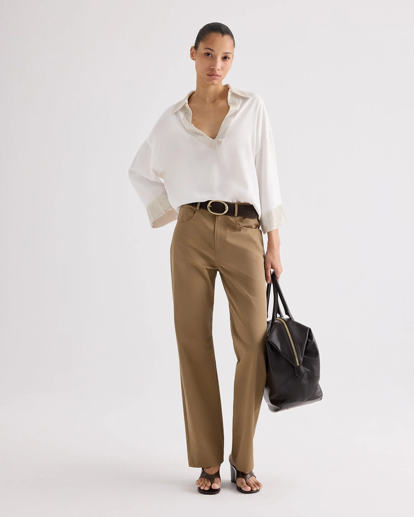TWP - C Top in Crepe Back Satin - Image 4