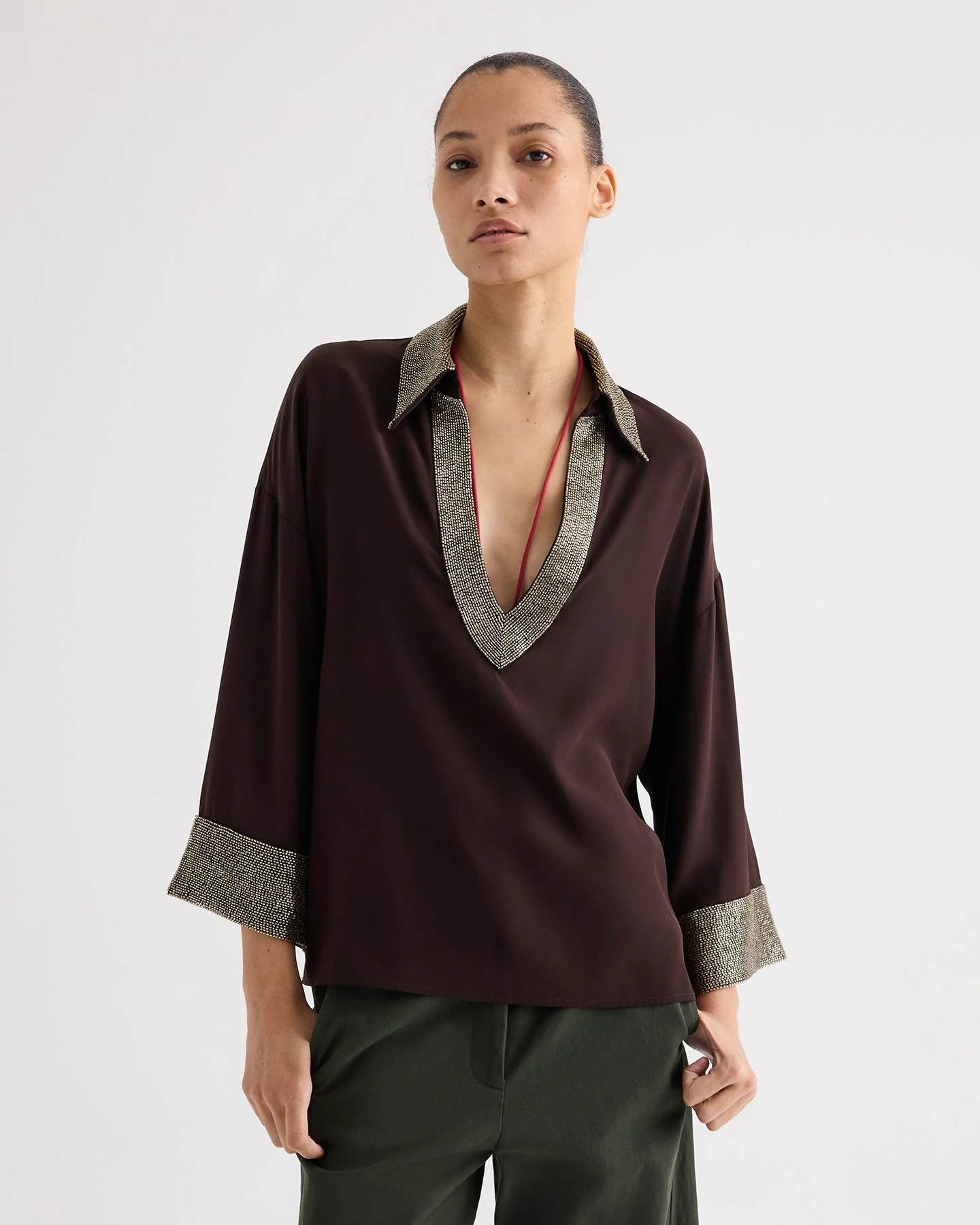 TWP - C Top in Crepe Back Satin - Image 2