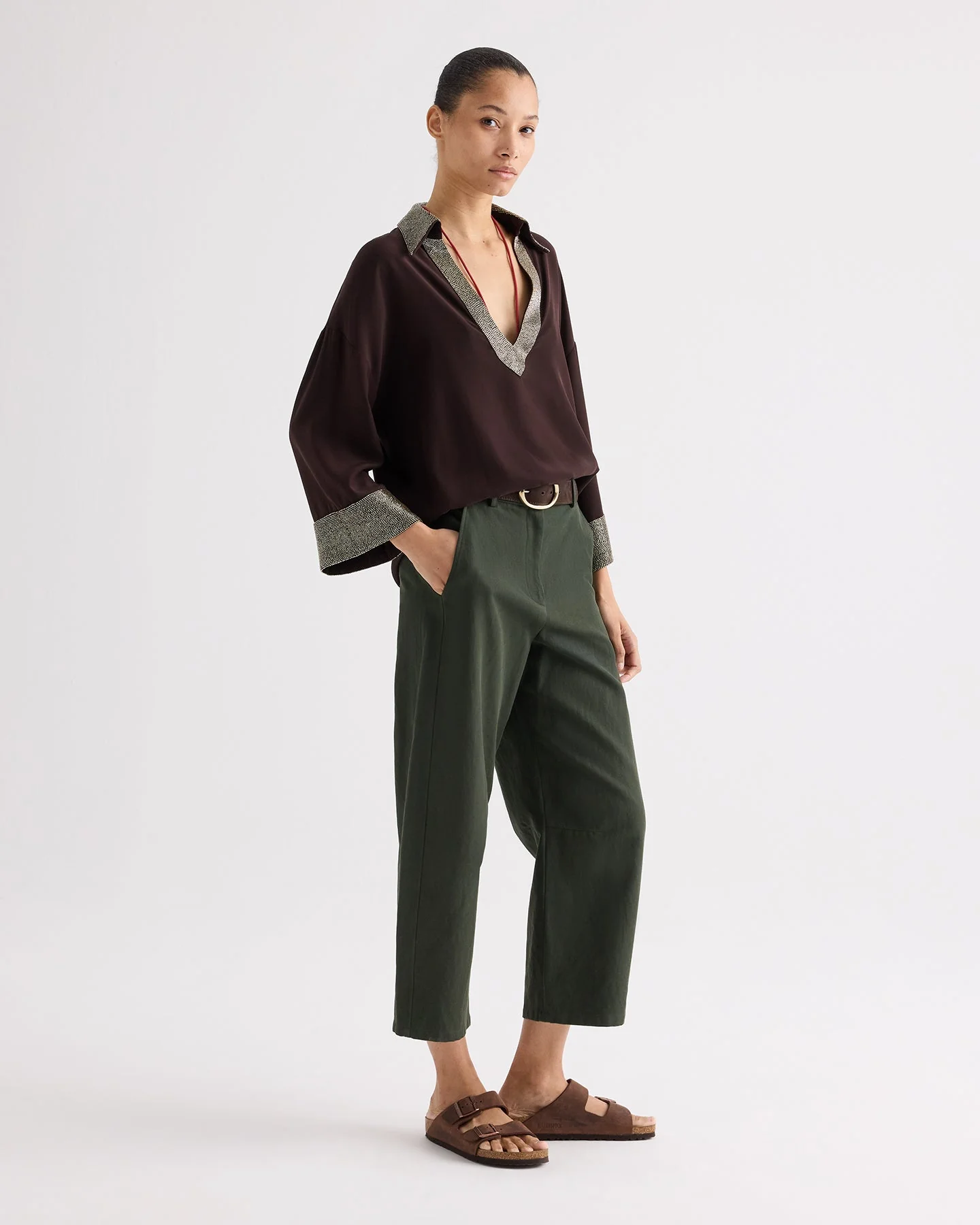 TWP - C Top in Crepe Back Satin - Image 3