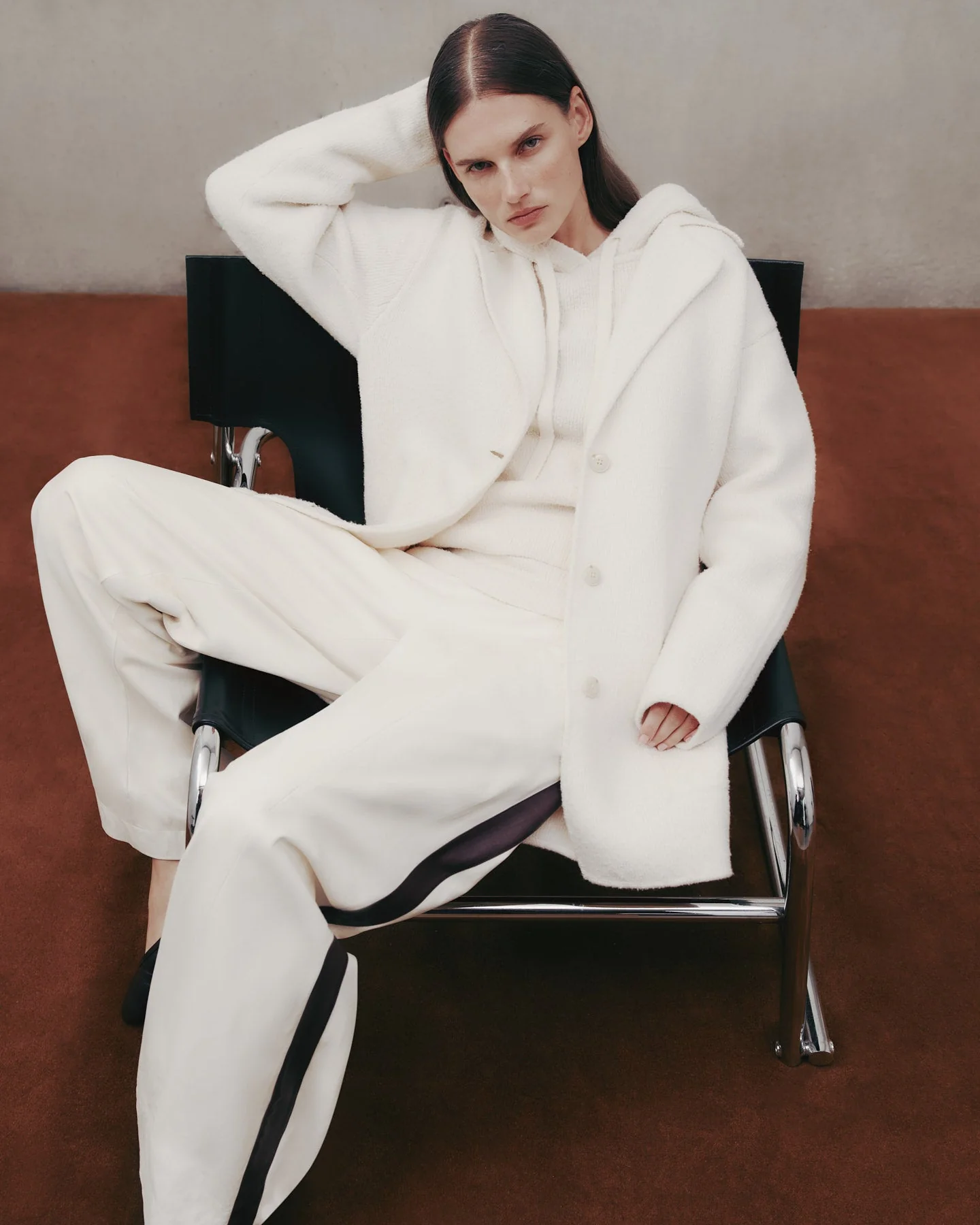 TWP - Car Coat in Nubby Cashmere Silk - Image 7