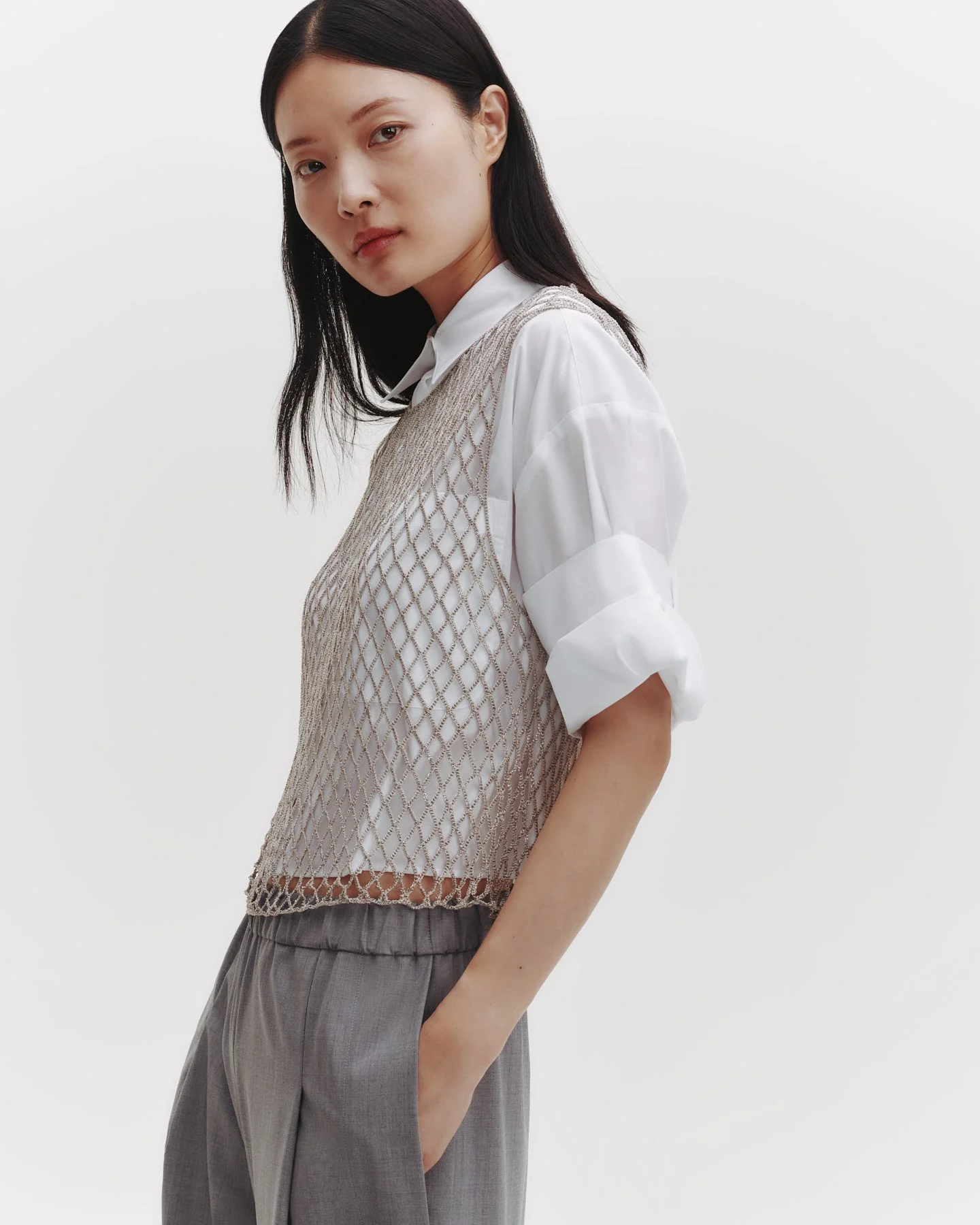 TWP - Chloe Top in Woven Mesh - Image 3