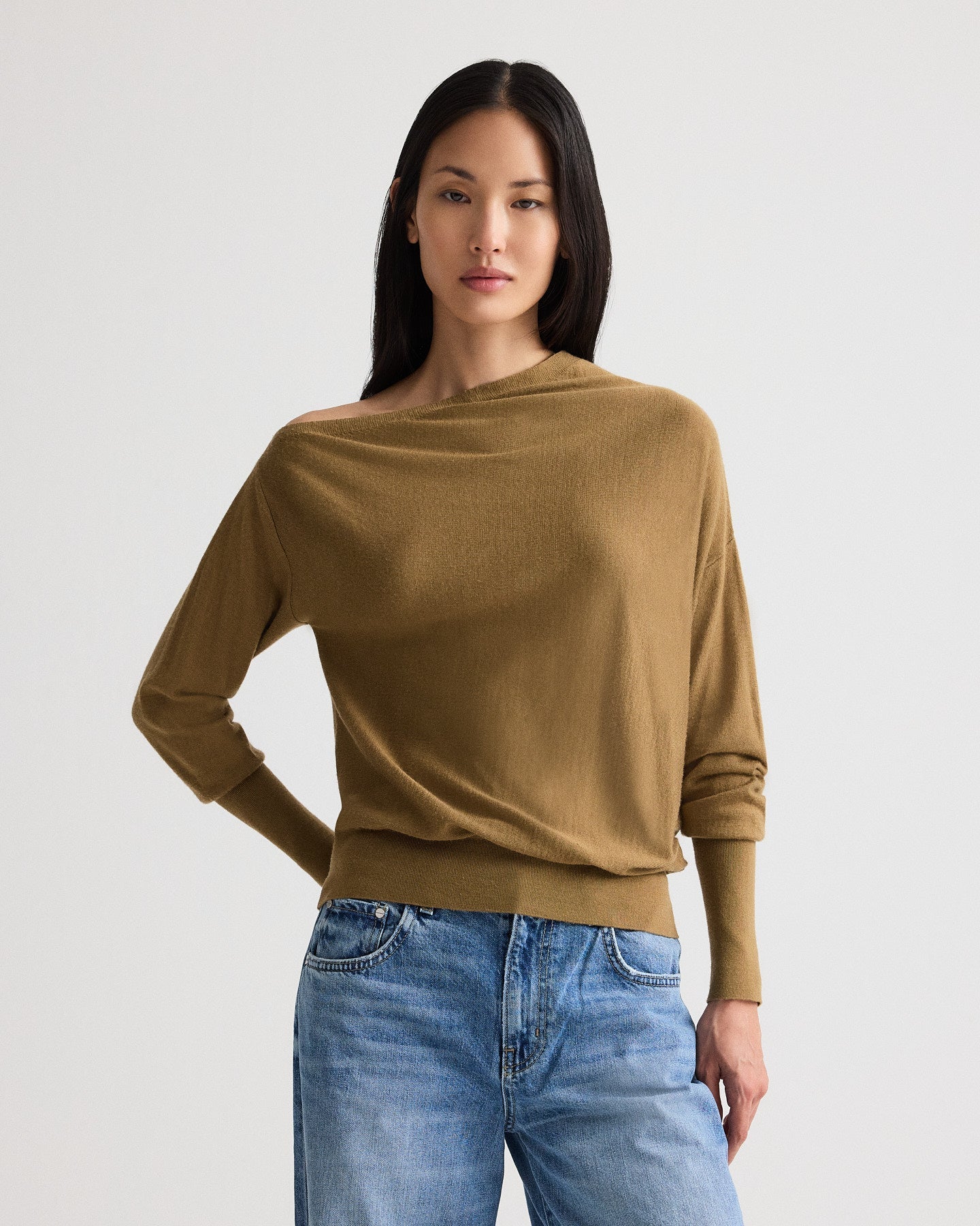 TWP - Cold Shoulder Sweater in Fine Wool Silk - Image 6