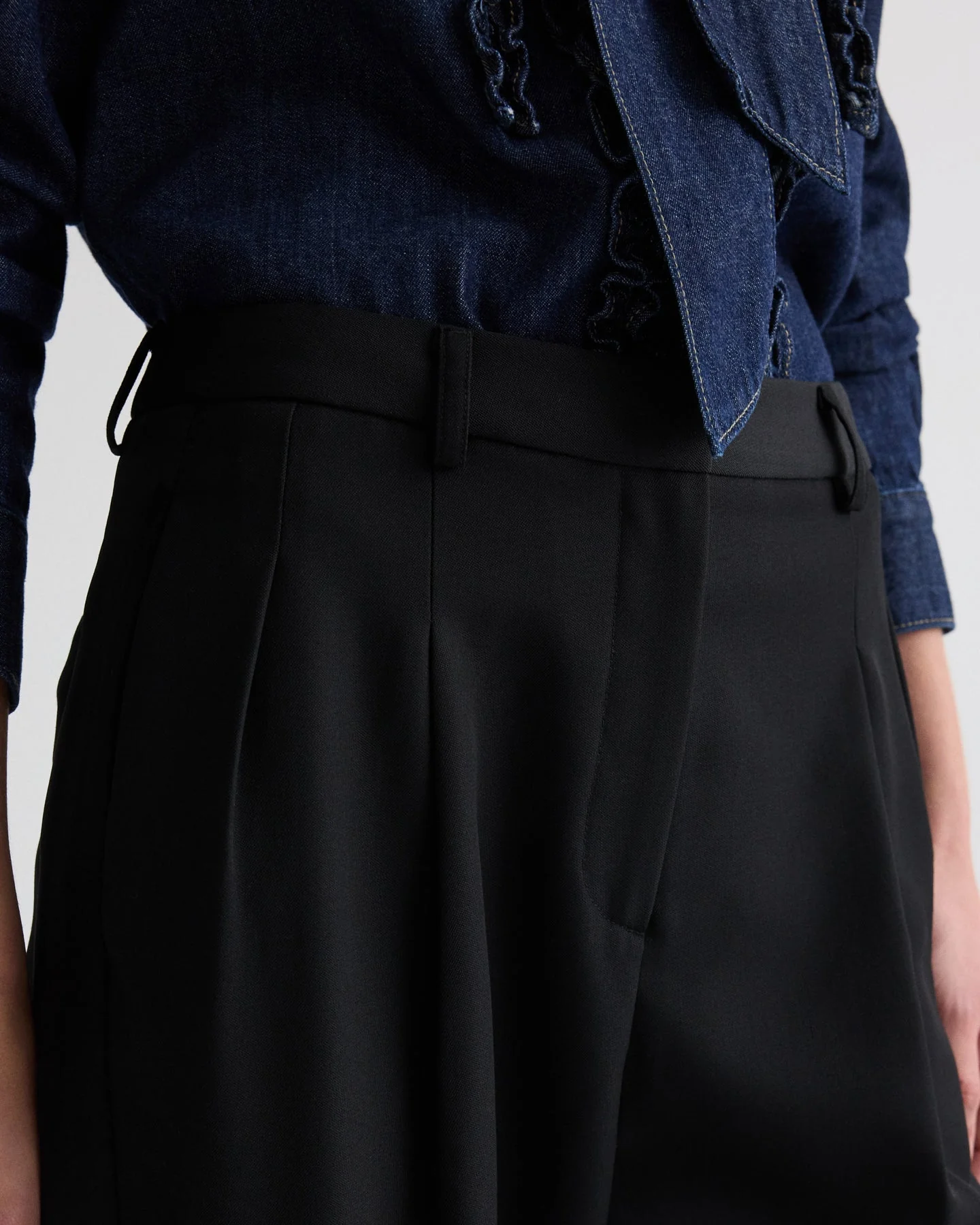 TWP - Cornelia St. Pant with Tux Stripe in Compact Suiting - Image 2