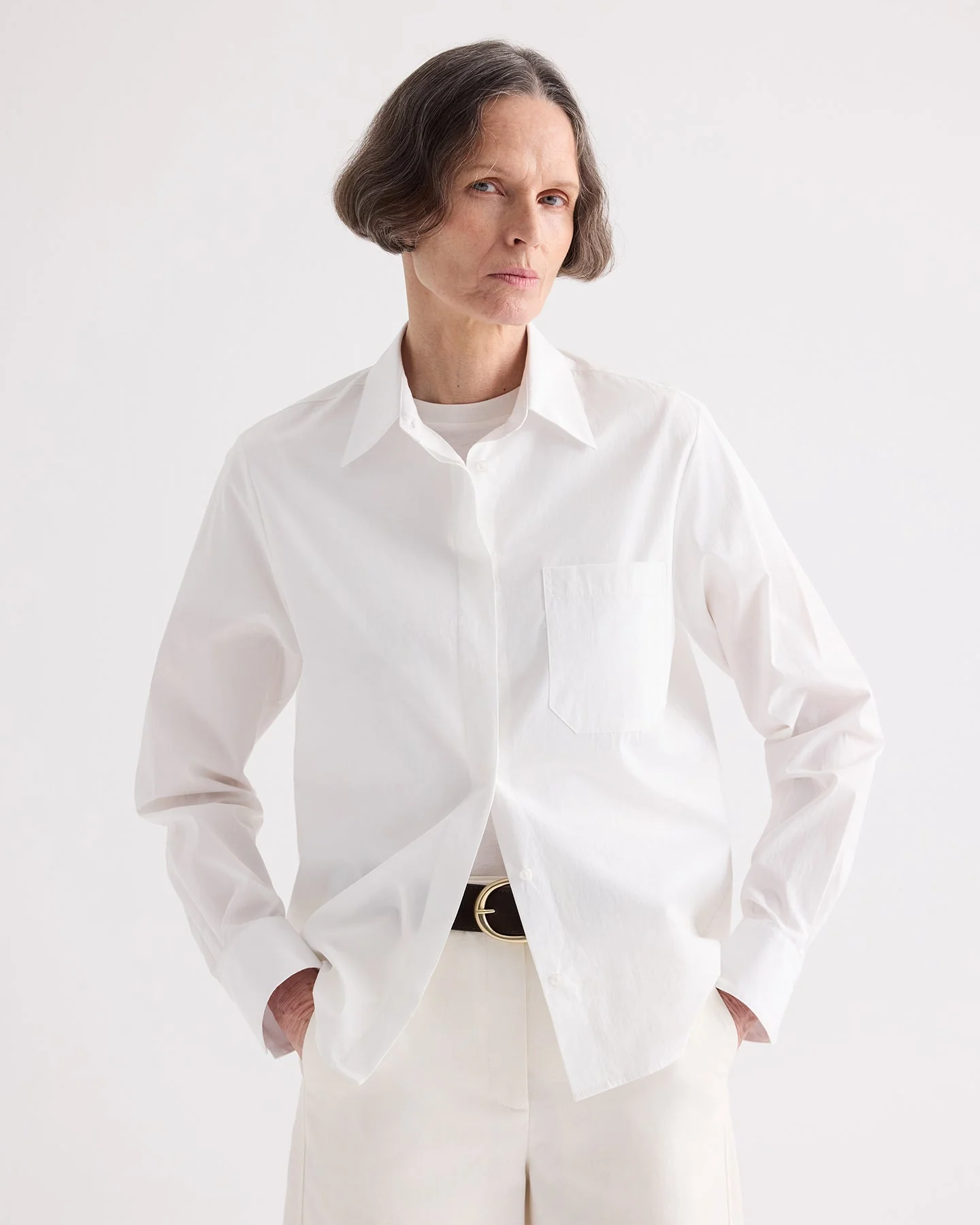 TWP - Cowboy Update Shirt in Super Compact Poplin