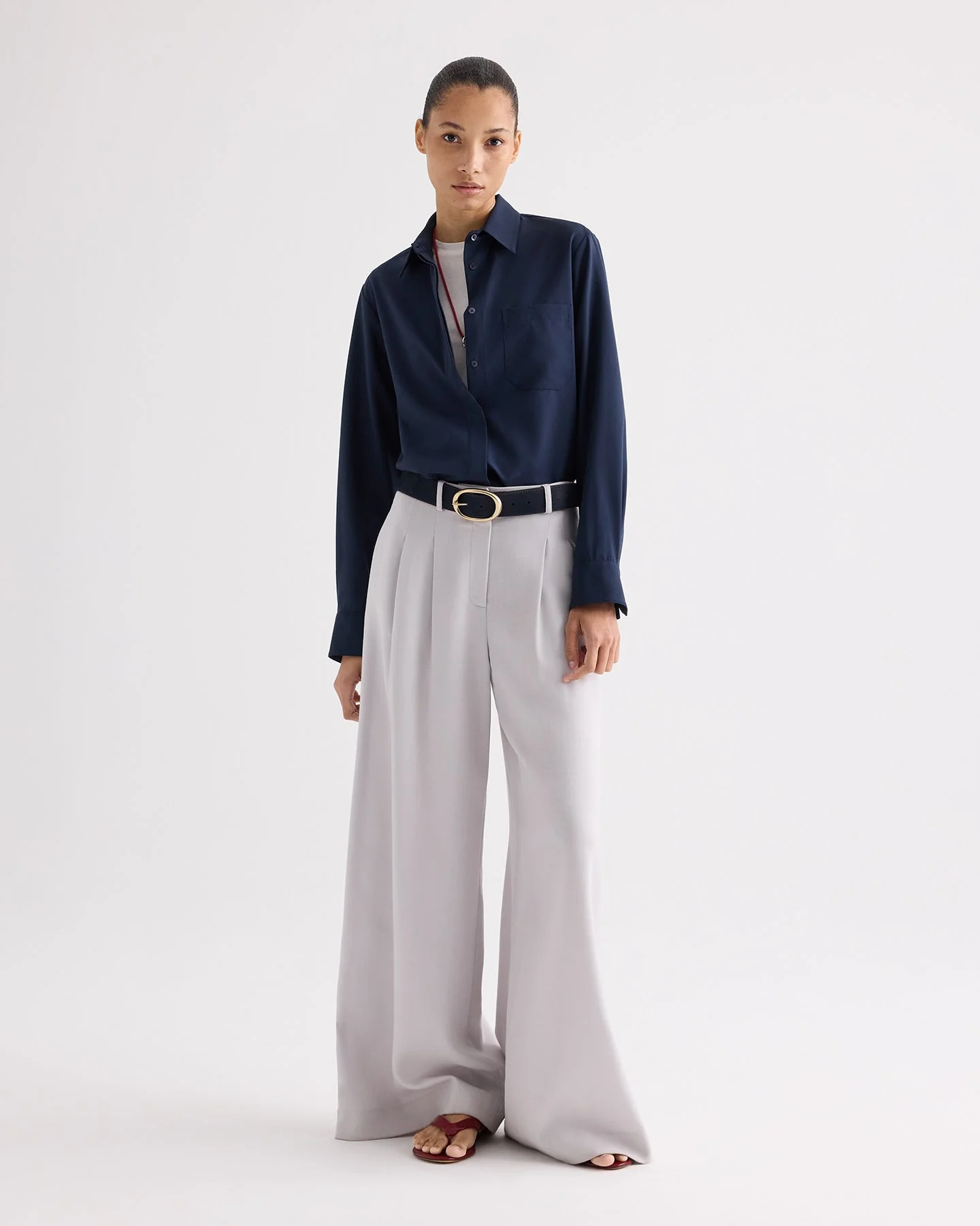 TWP - Cowboy Update Shirt in Ultrafine Twill Suiting - Image 3