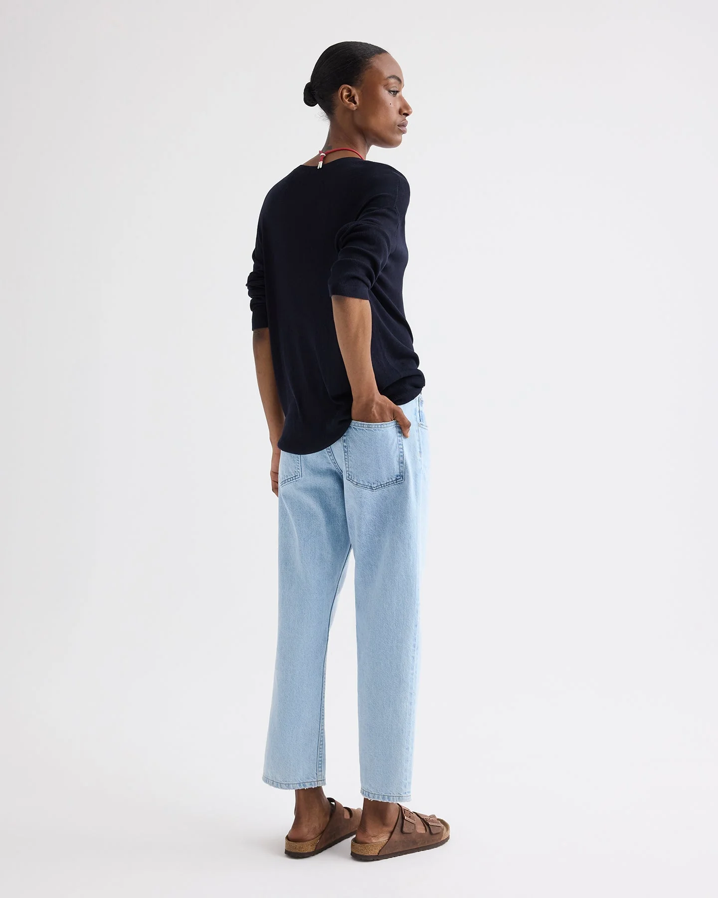 TWP - Cropped Mid Rise Jeans in Denim - Image 4