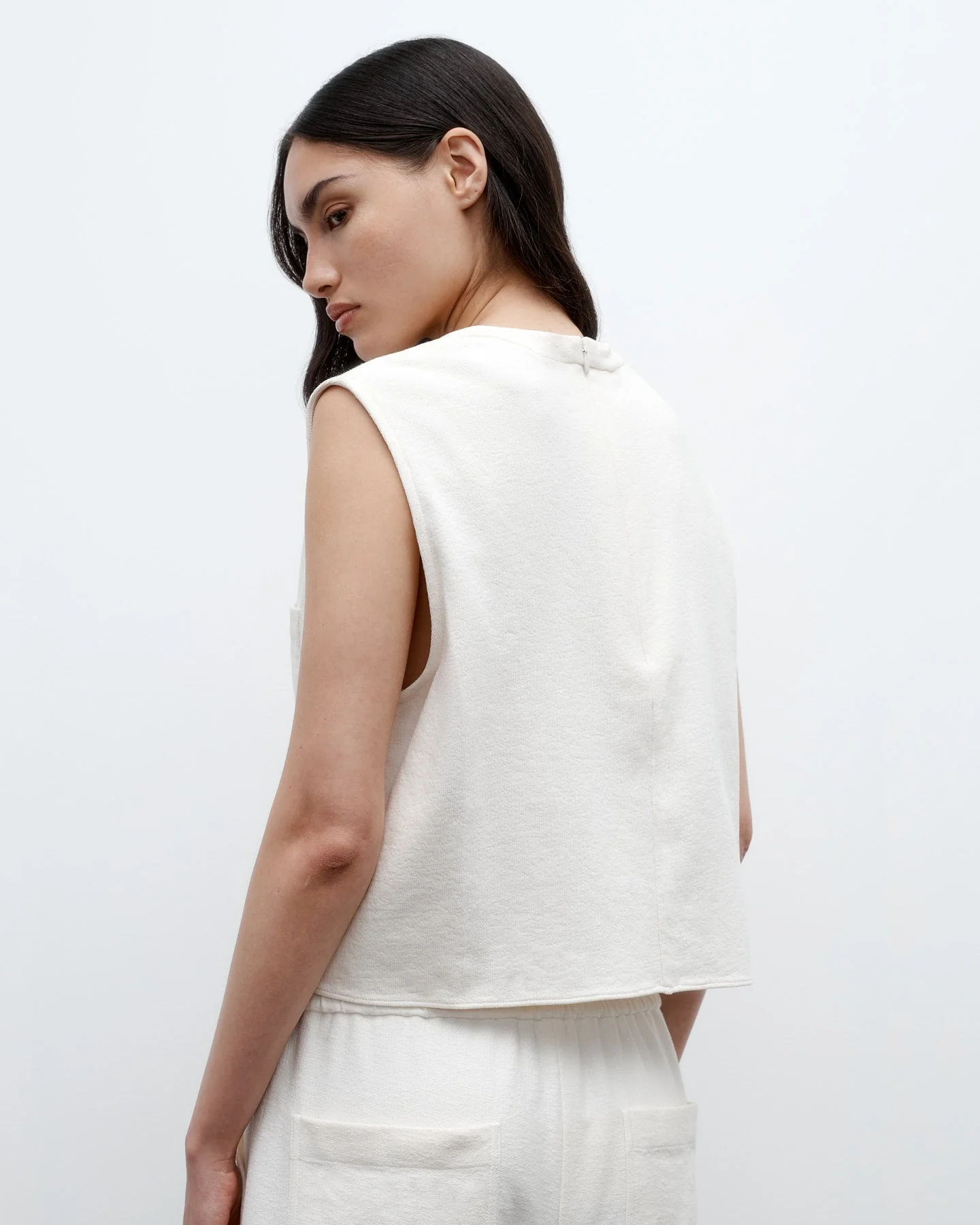 TWP - Cropped Muscle Tank in French Terry - Image 3