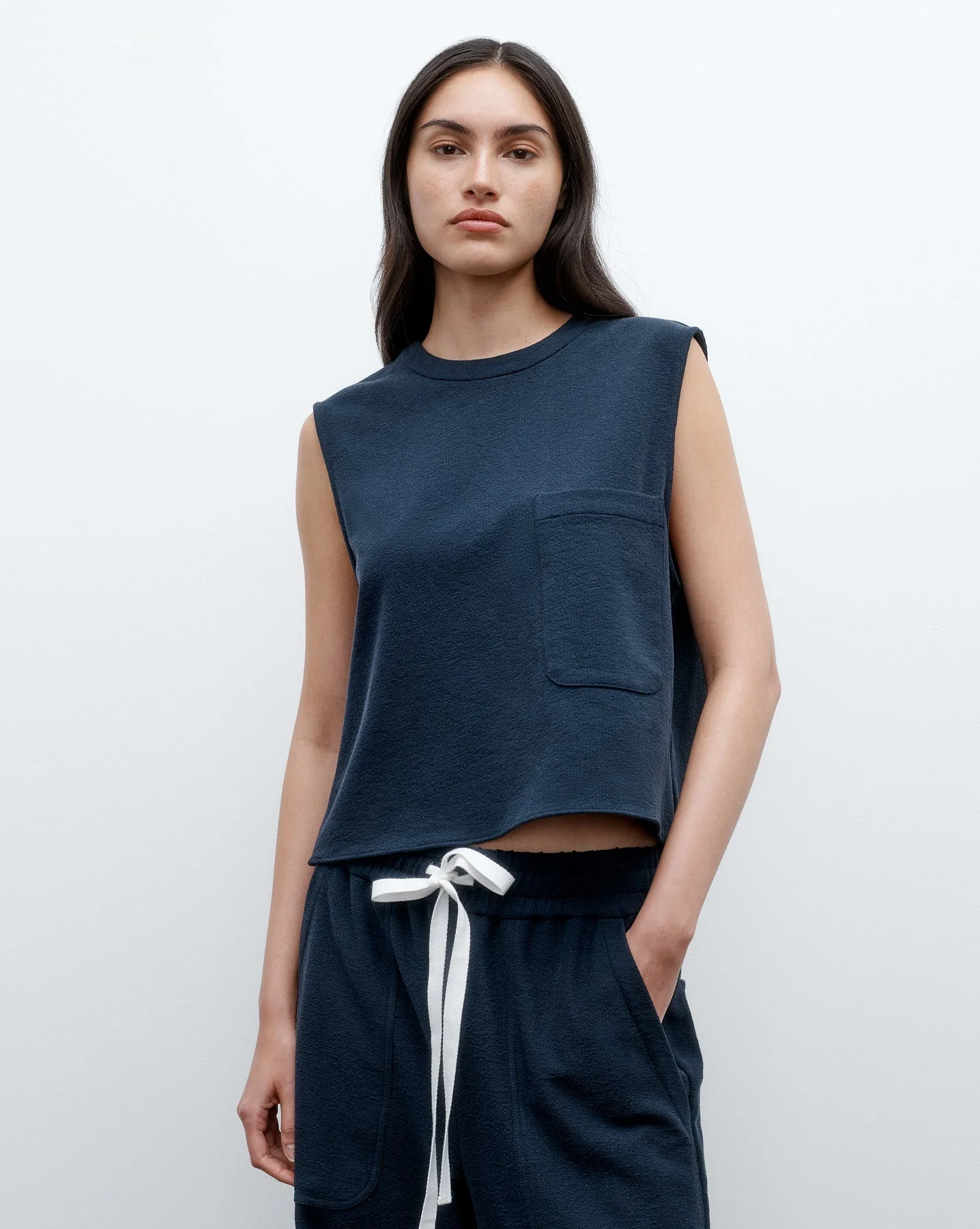 TWP - Cropped Muscle Tank in French Terry