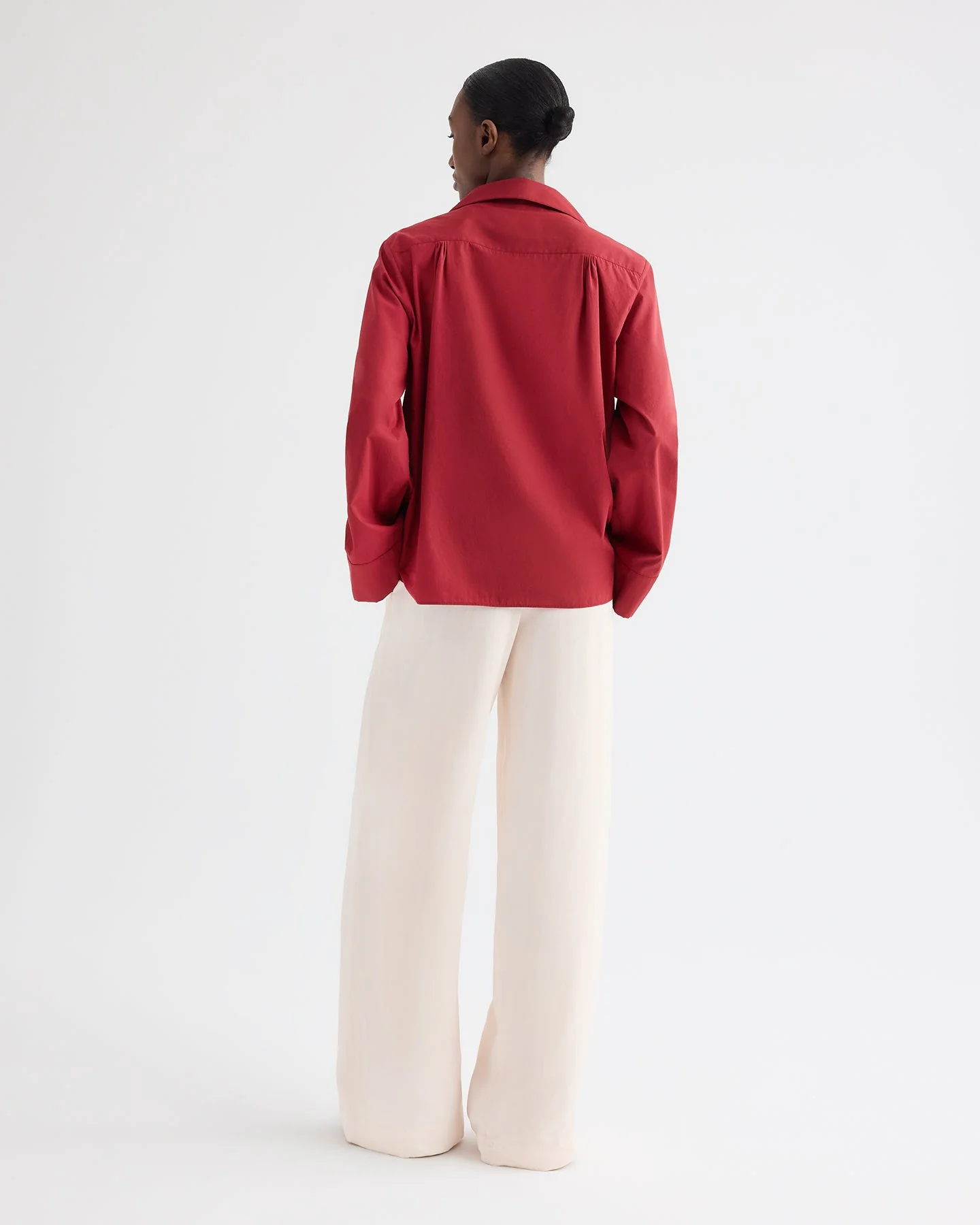 TWP - Deep V Relaxed Shirt in Superfine Cotton - Image 5