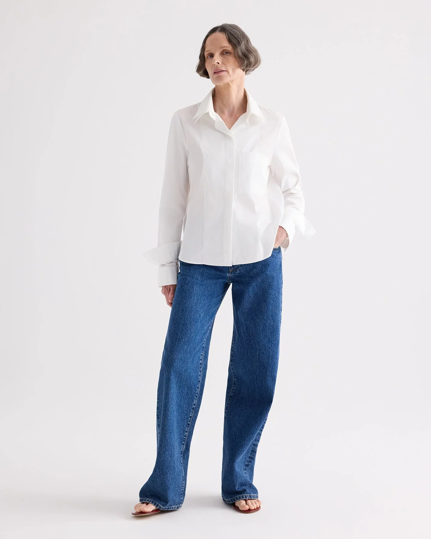 TWP - Double Layer Boyfriend Shirt in Superfine Cotton Shirting - Image 3