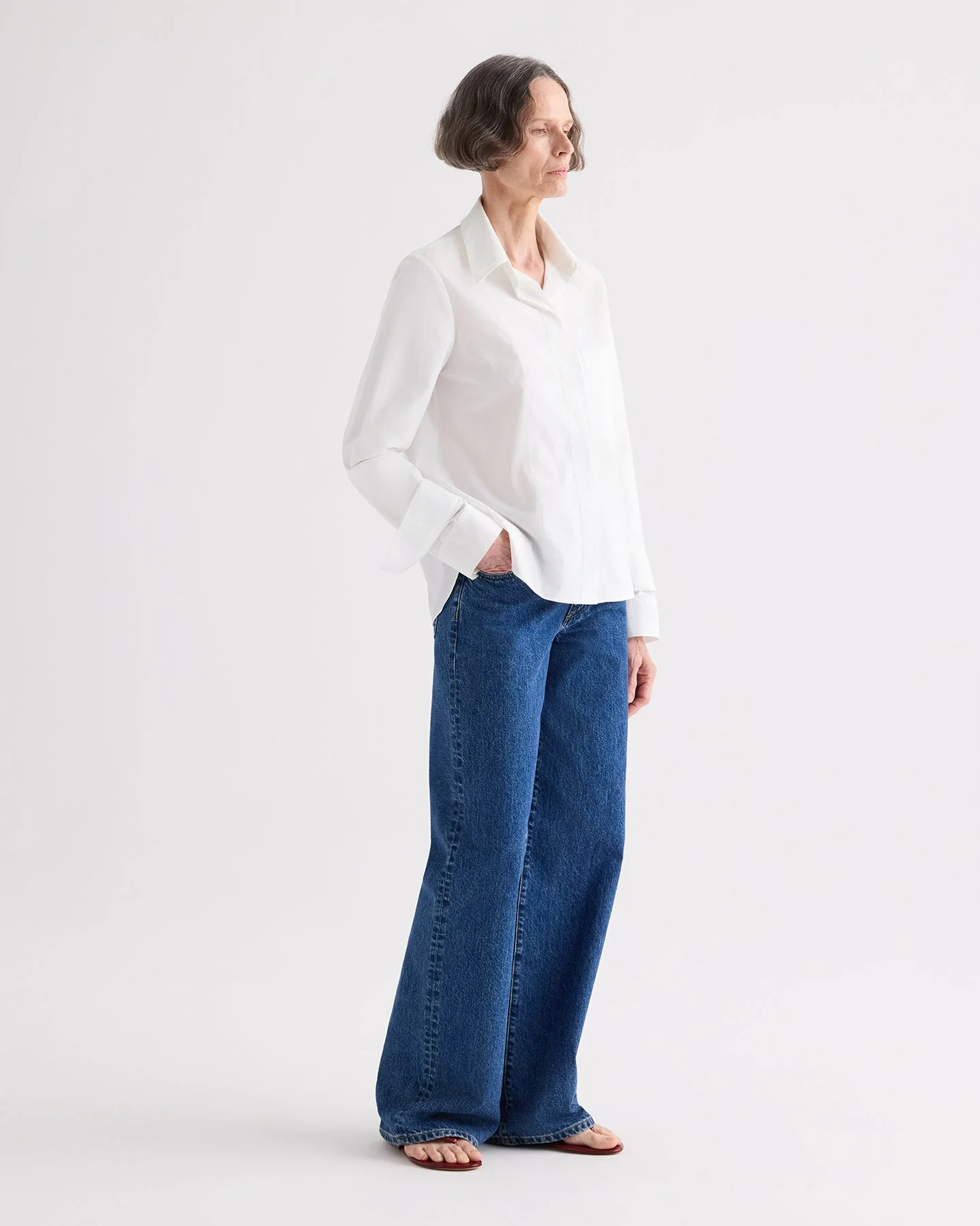 TWP - Double Layer Boyfriend Shirt in Superfine Cotton Shirting - Image 4