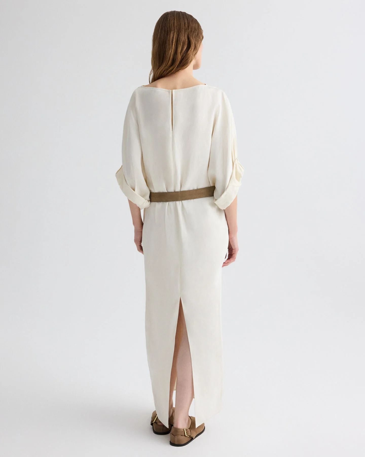 TWP - Dress for B Dress in Coated Viscose Linen - Image 5