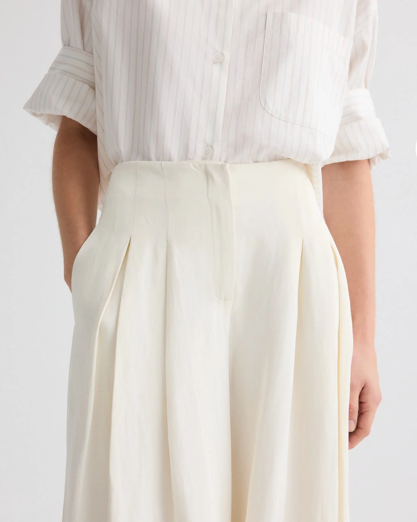 TWP - Drew Pant in Coated Viscose Linen - Image 4