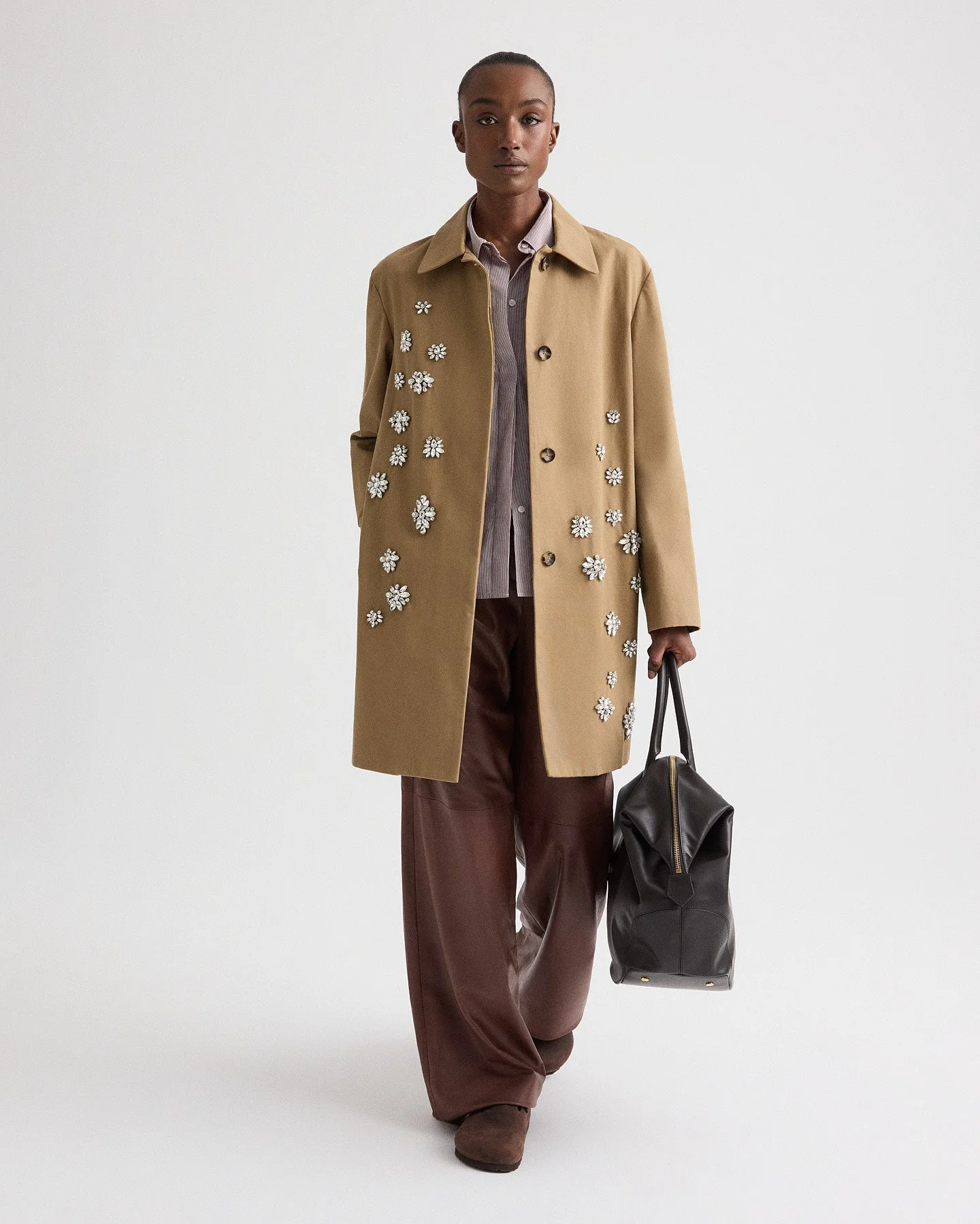 TWP - Edinburgh Coat with Crystals in Water - Repellent Cotton Canvas