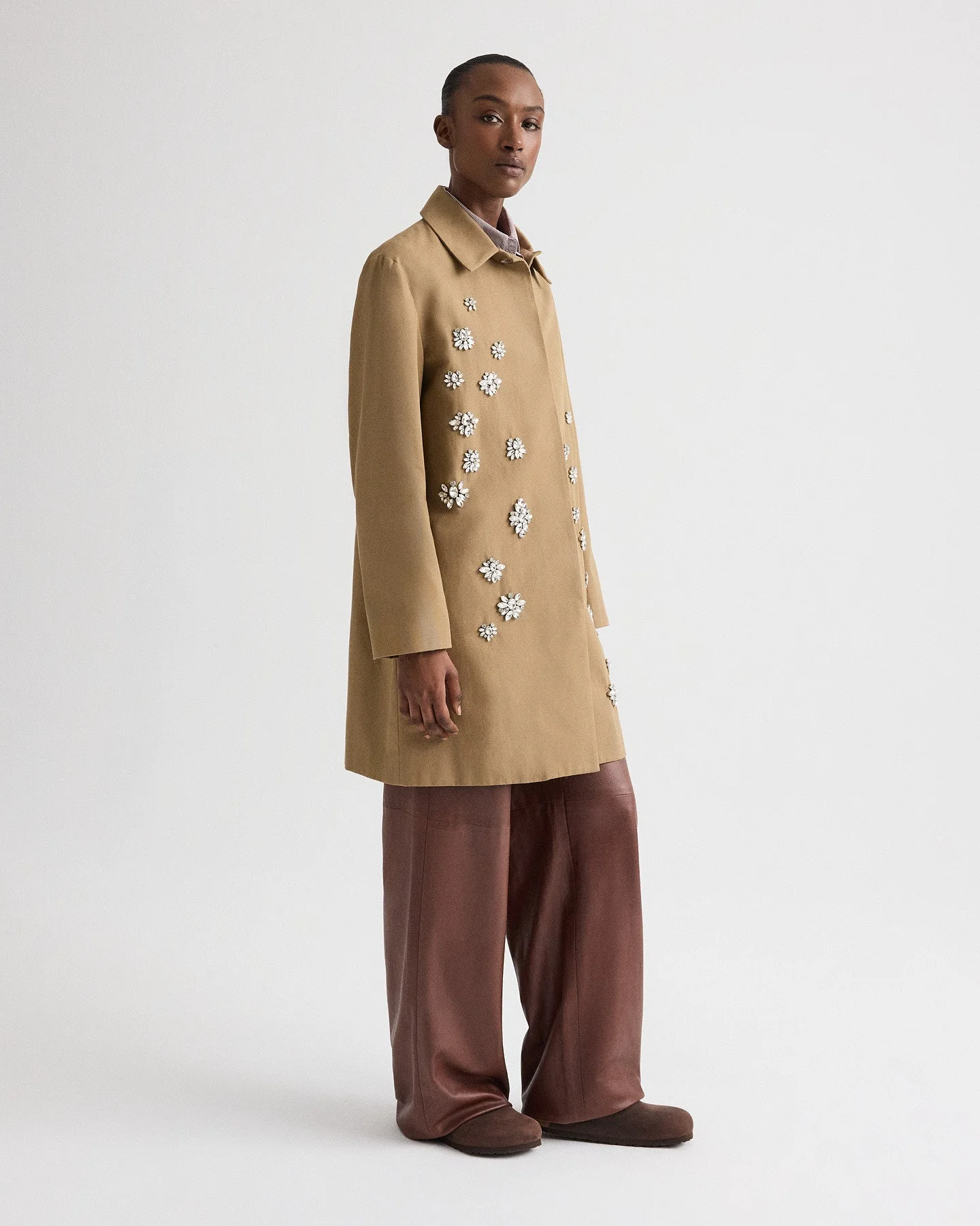 TWP - Edinburgh Coat with Crystals in Water - Repellent Cotton Canvas - Image 3