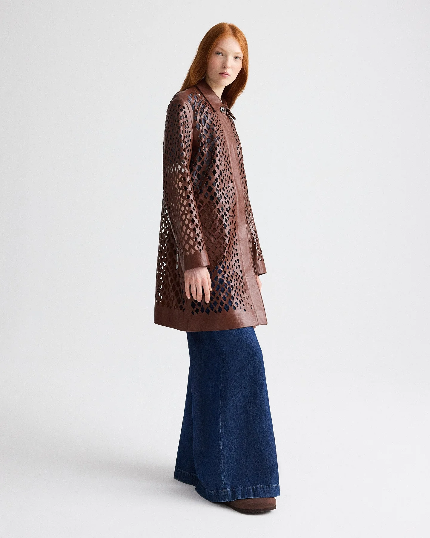 TWP - Edinburgh Laser Cut Coat in Bruins Leather - Image 4