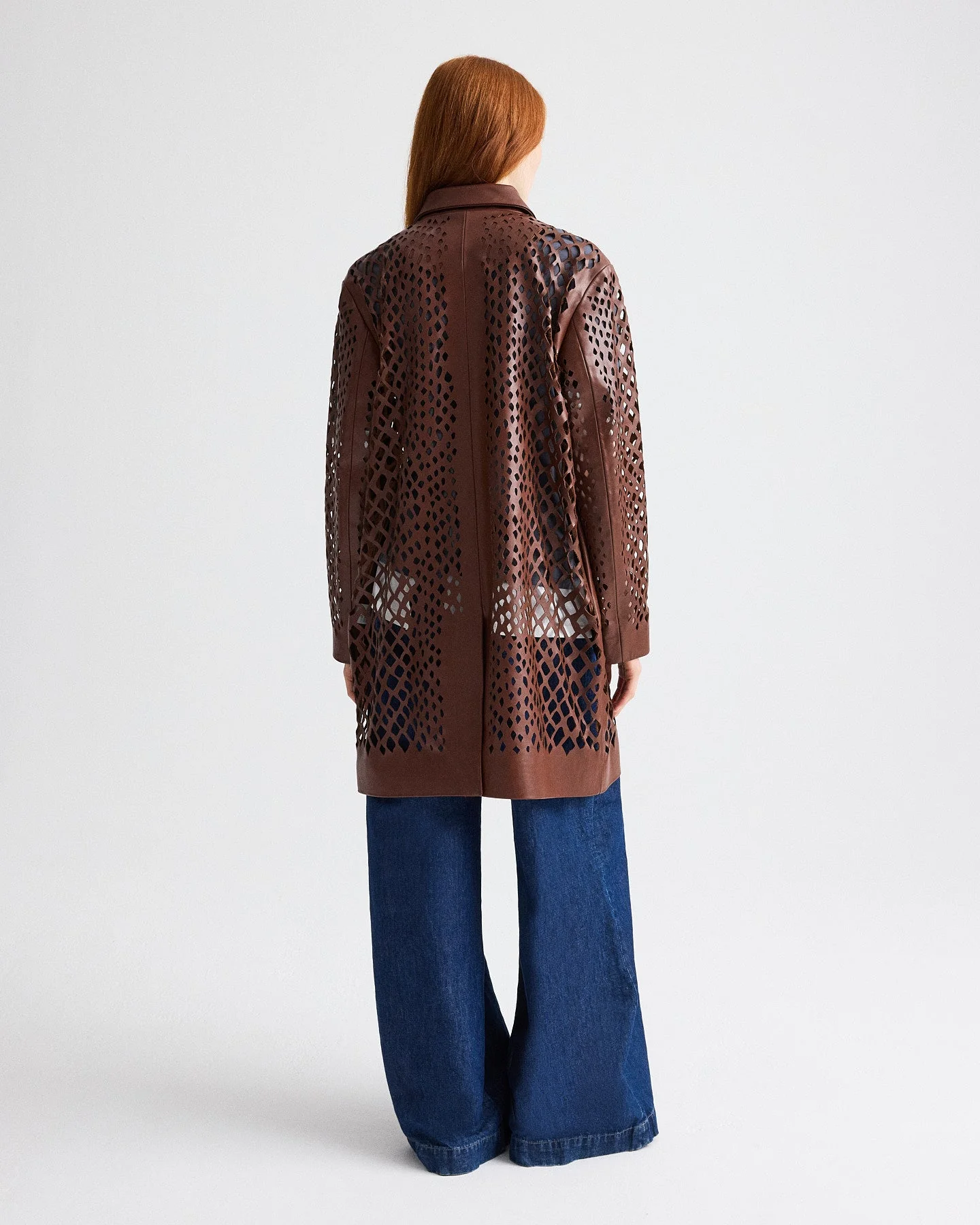 TWP - Edinburgh Laser Cut Coat in Bruins Leather - Image 5