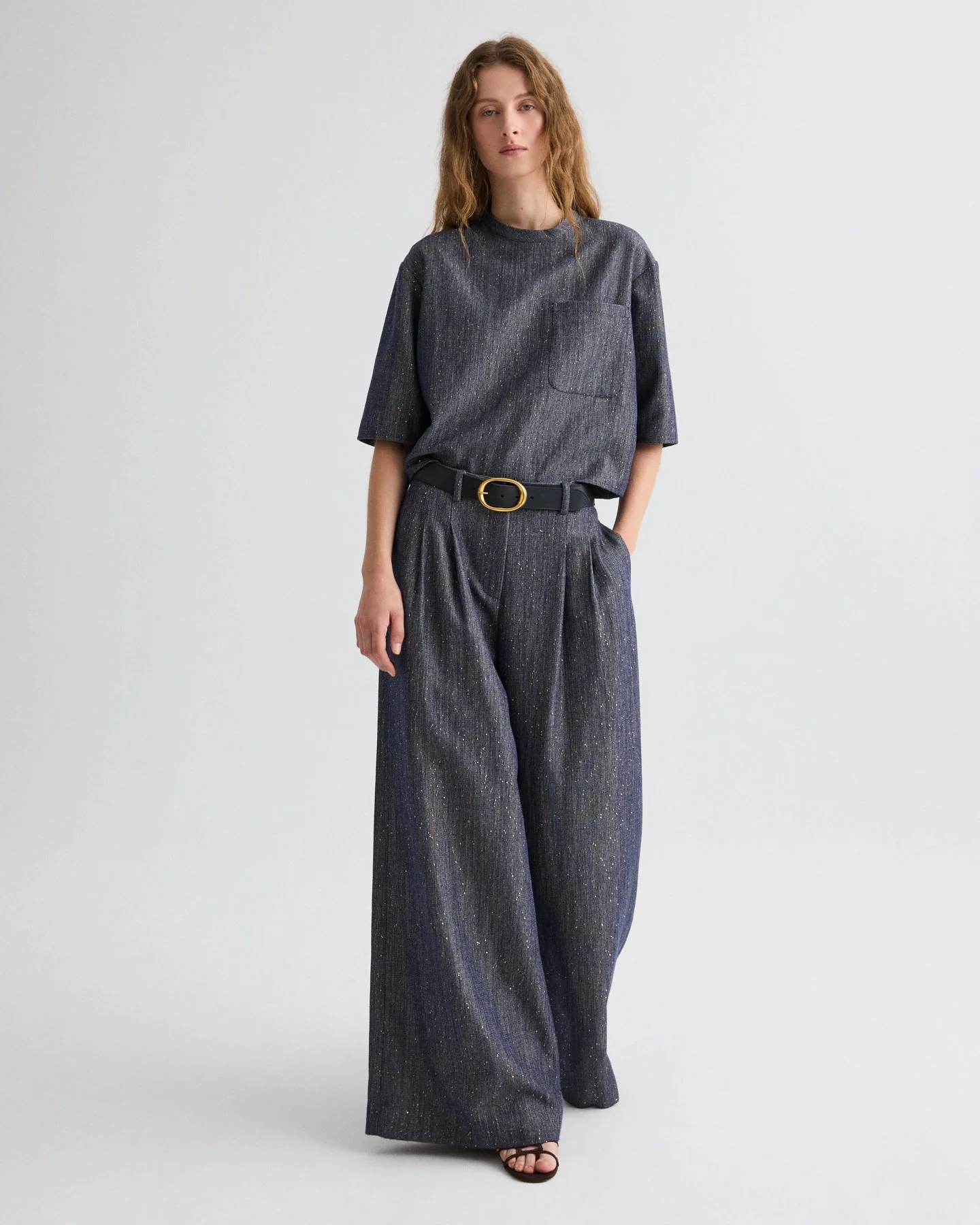 TWP - Ex T in Sequined Denim - Image 3