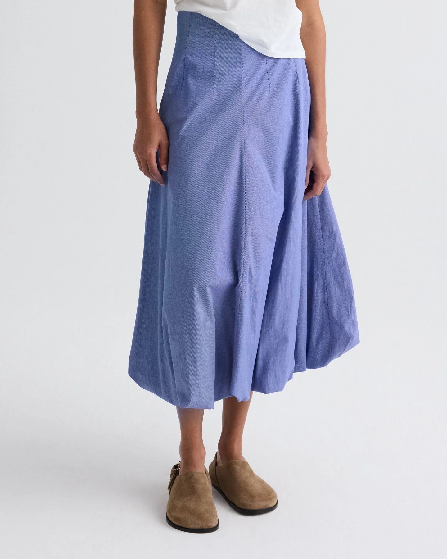 TWP - Full intentions Skirt in Micro Check - Image 2