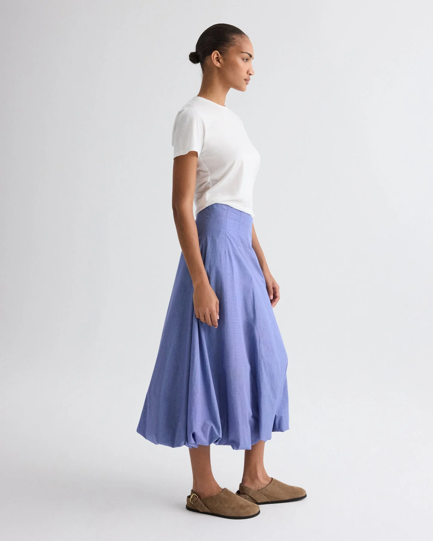 TWP - Full intentions Skirt in Micro Check - Image 3