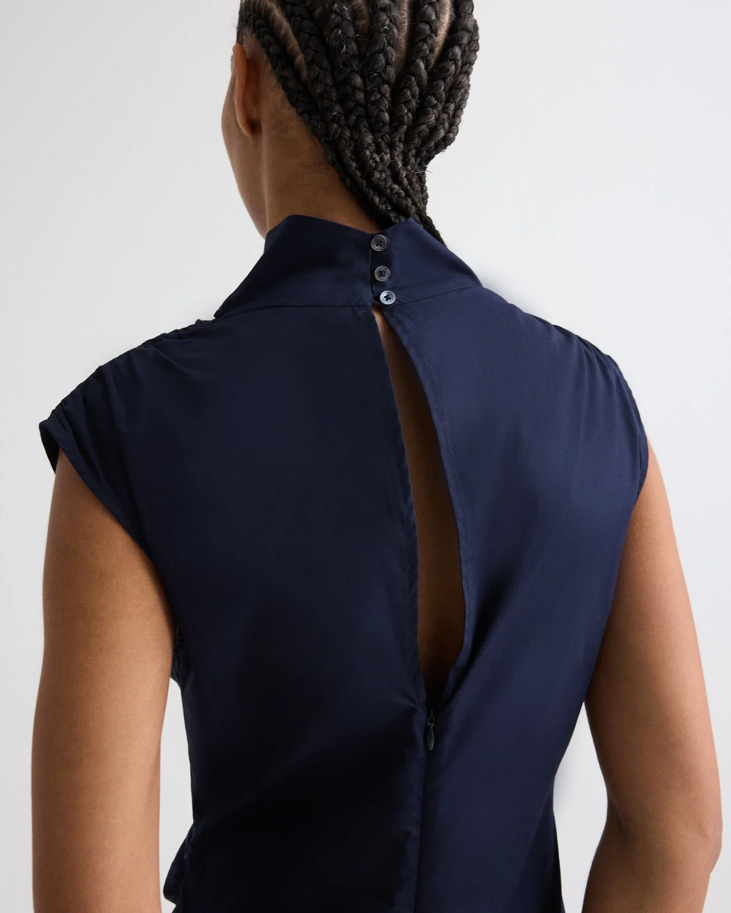 TWP - Gathered Thoughts Dress in Cotton Shirting - Image 4