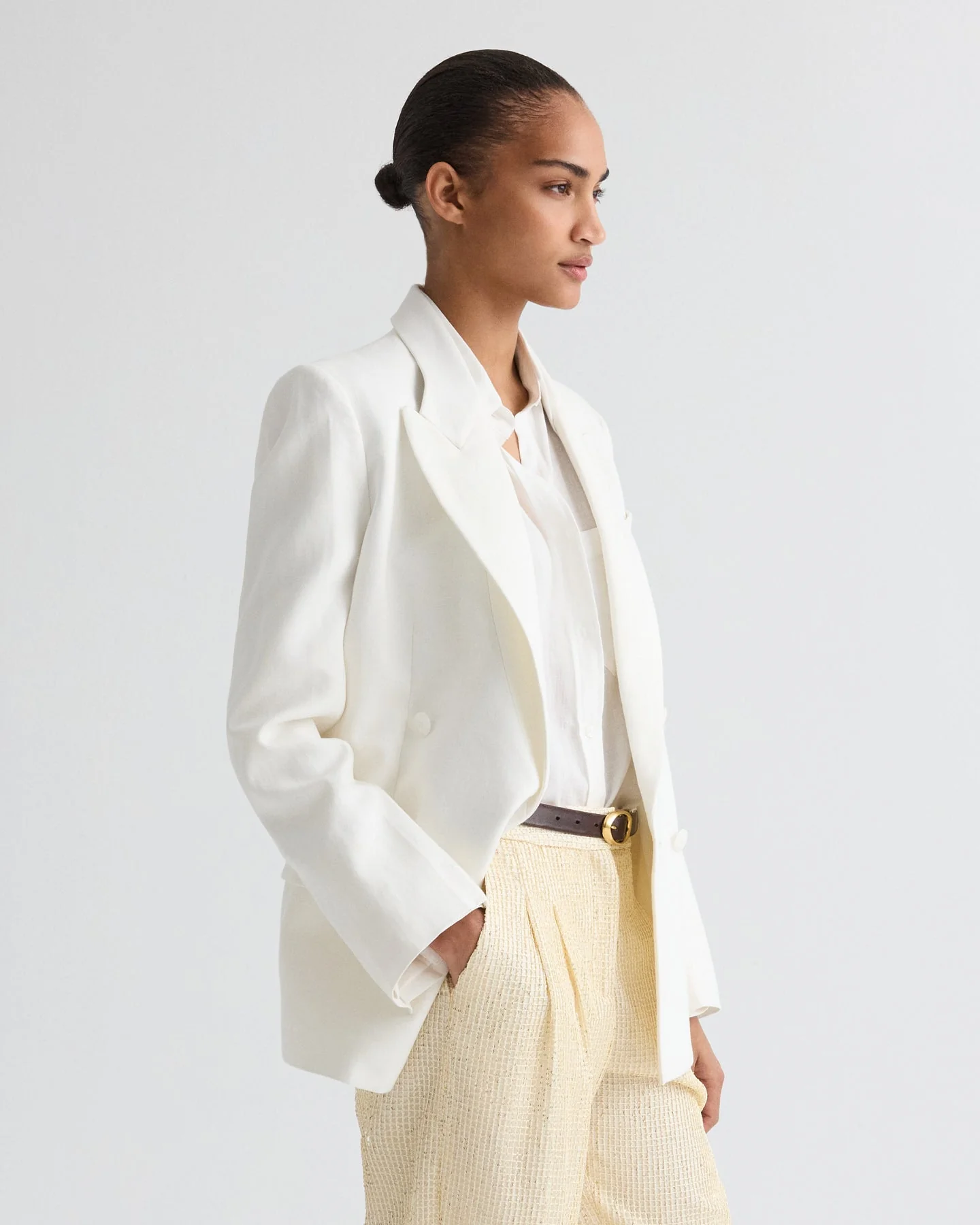 TWP - Harper Blazer in Weave Linen - Image 4