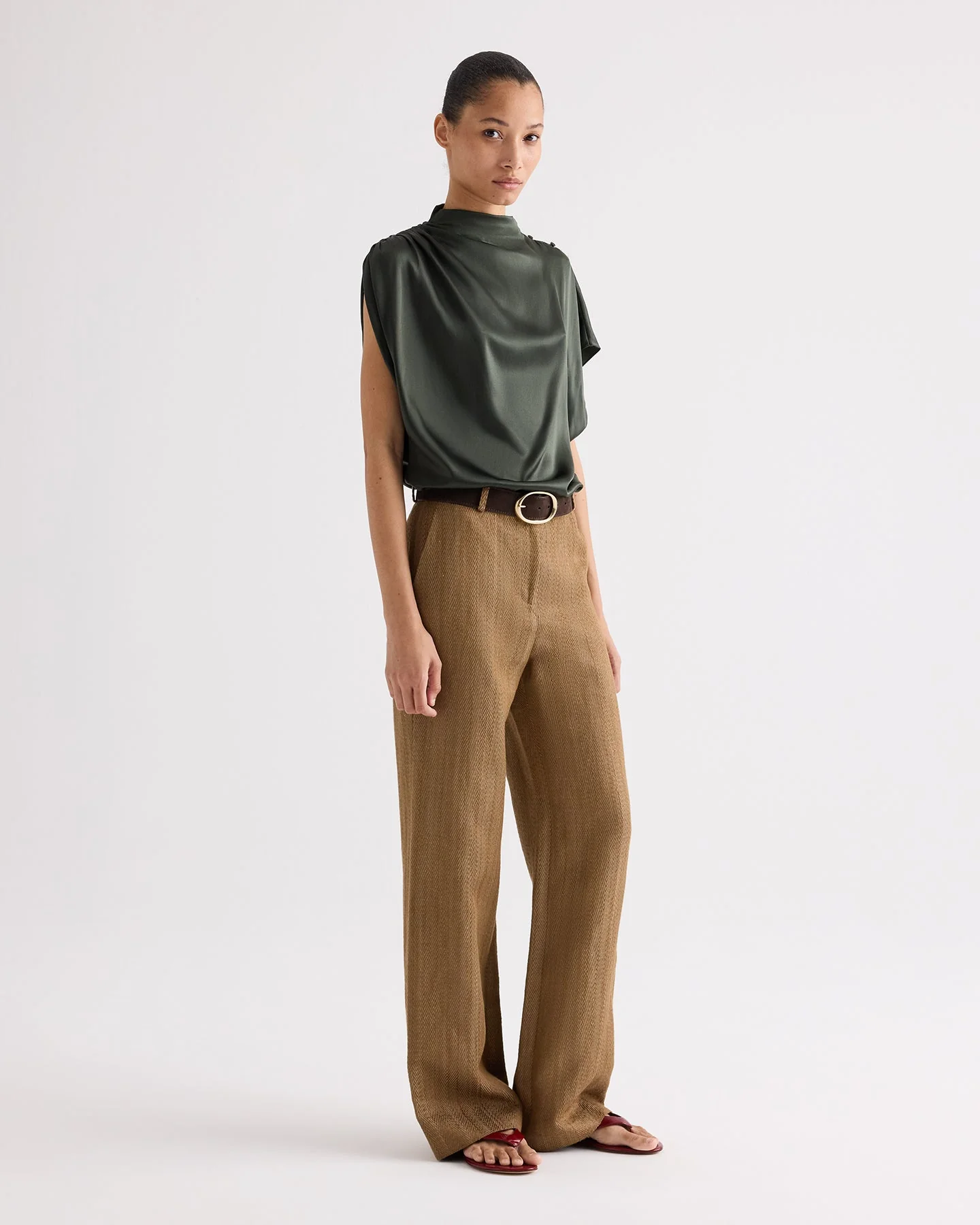 TWP - Henry Pant in Novel Herringbone Linen - Image 3