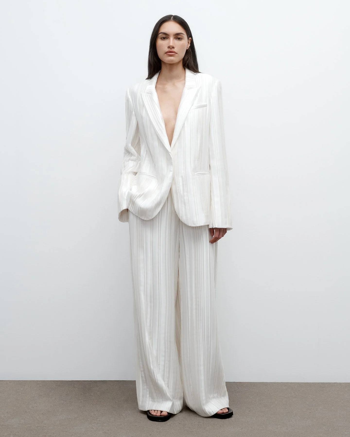TWP - High Waisted Trouser in Crushed Silk Charmeuse - Image 3