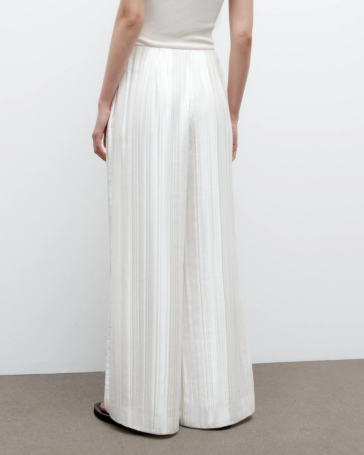 TWP - High Waisted Trouser in Crushed Silk Charmeuse - Image 4