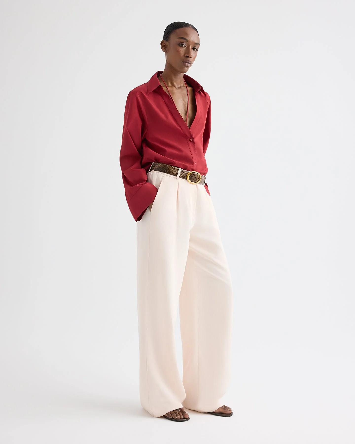 TWP - Hudson St Pant in Coated Viscose Linen