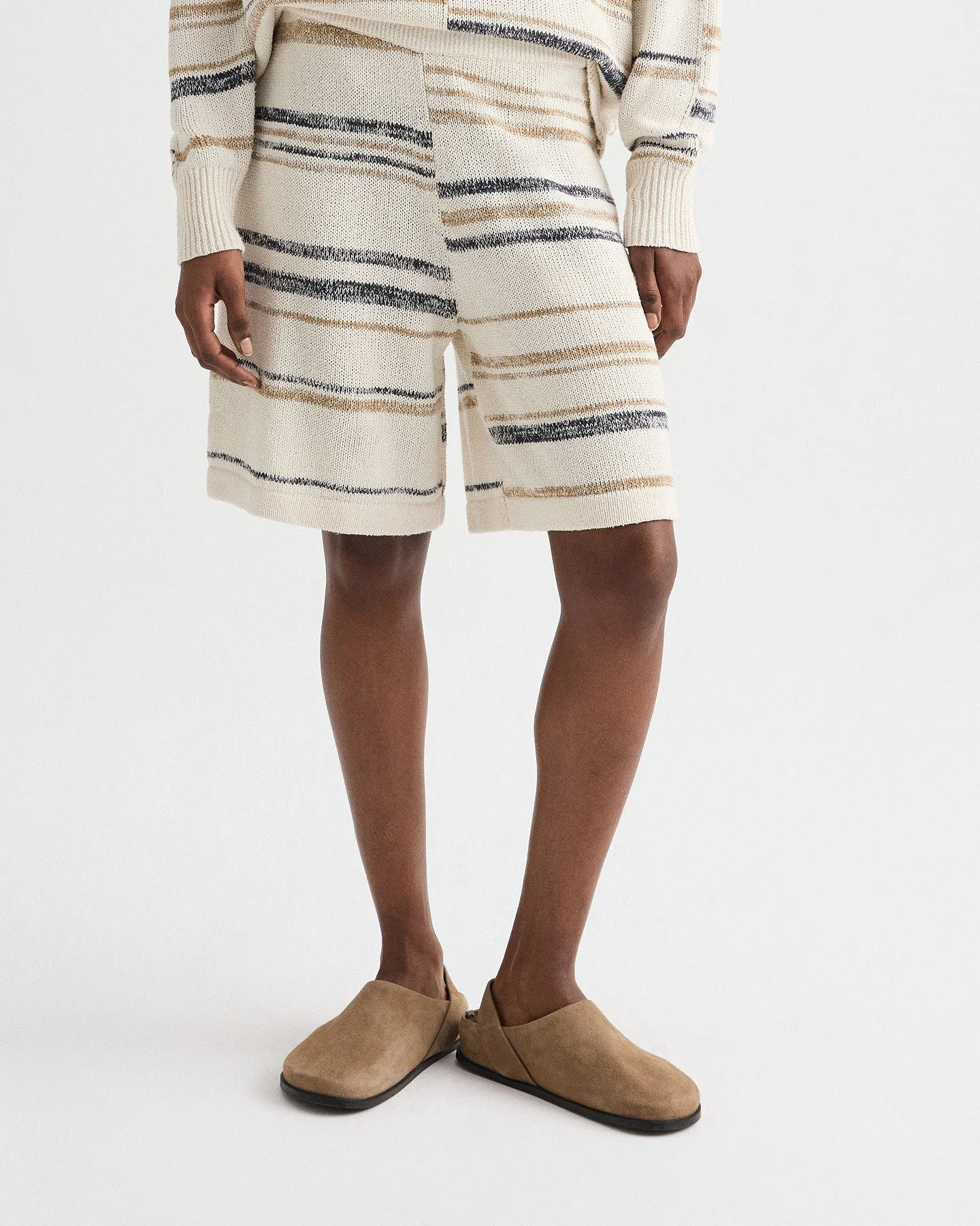 TWP - Intarsia Stripe Short in Linen Silk Yarn - Image 3