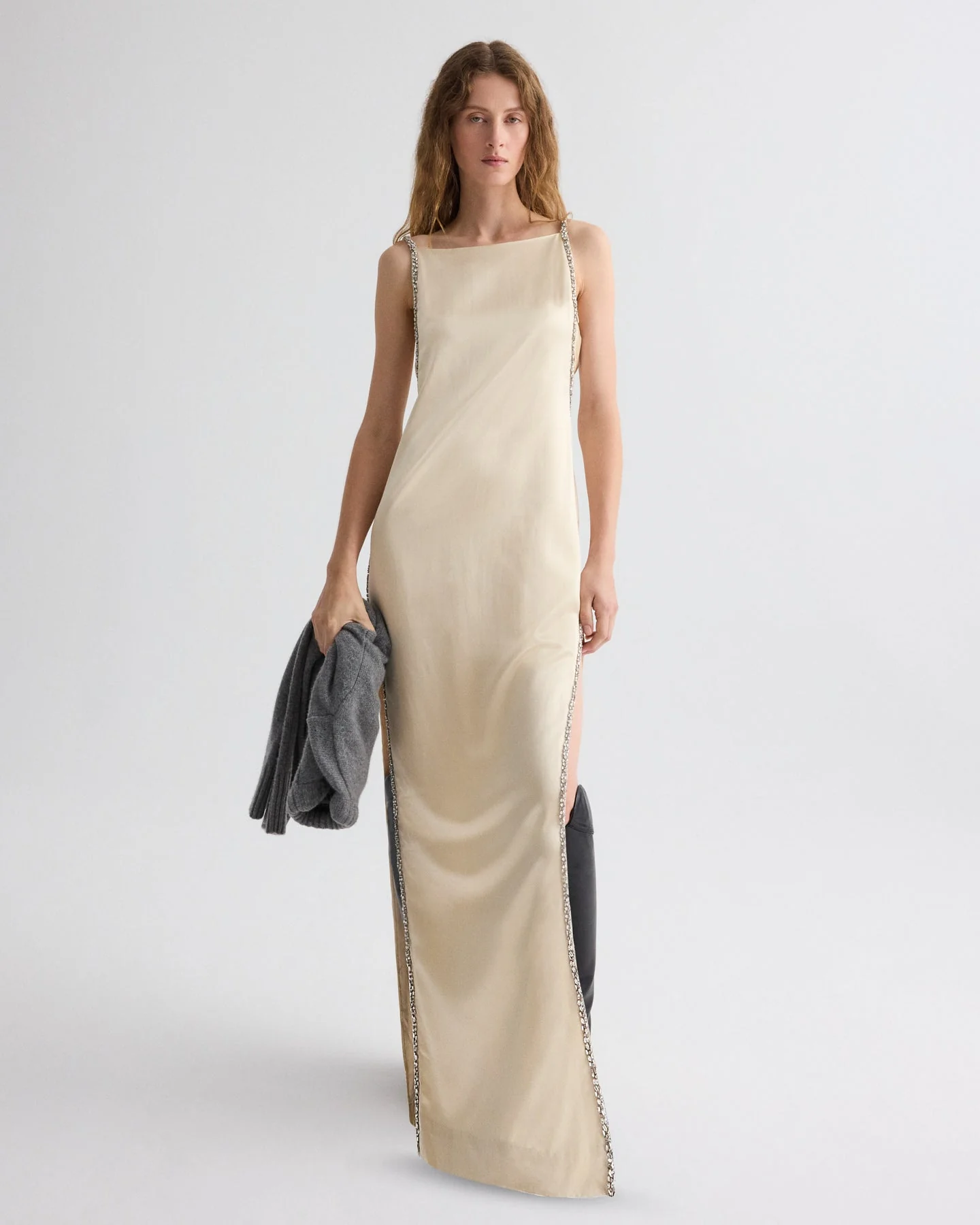 TWP - It Had to Be You Dress in Shiny Viscose Wool Satin - Image 6
