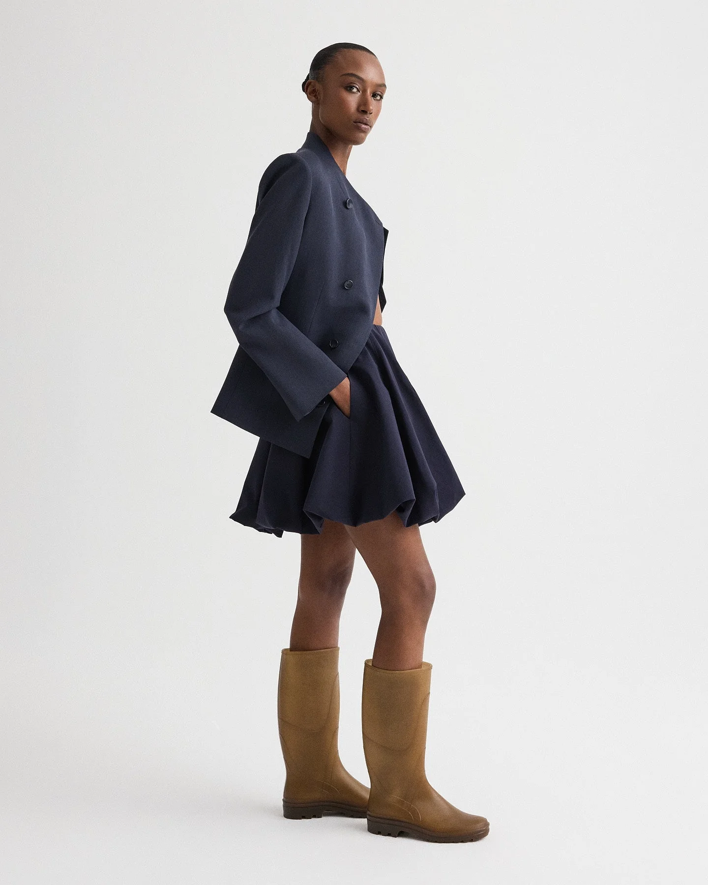 TWP - Julia Skirt in Cotton Shirting - Image 3