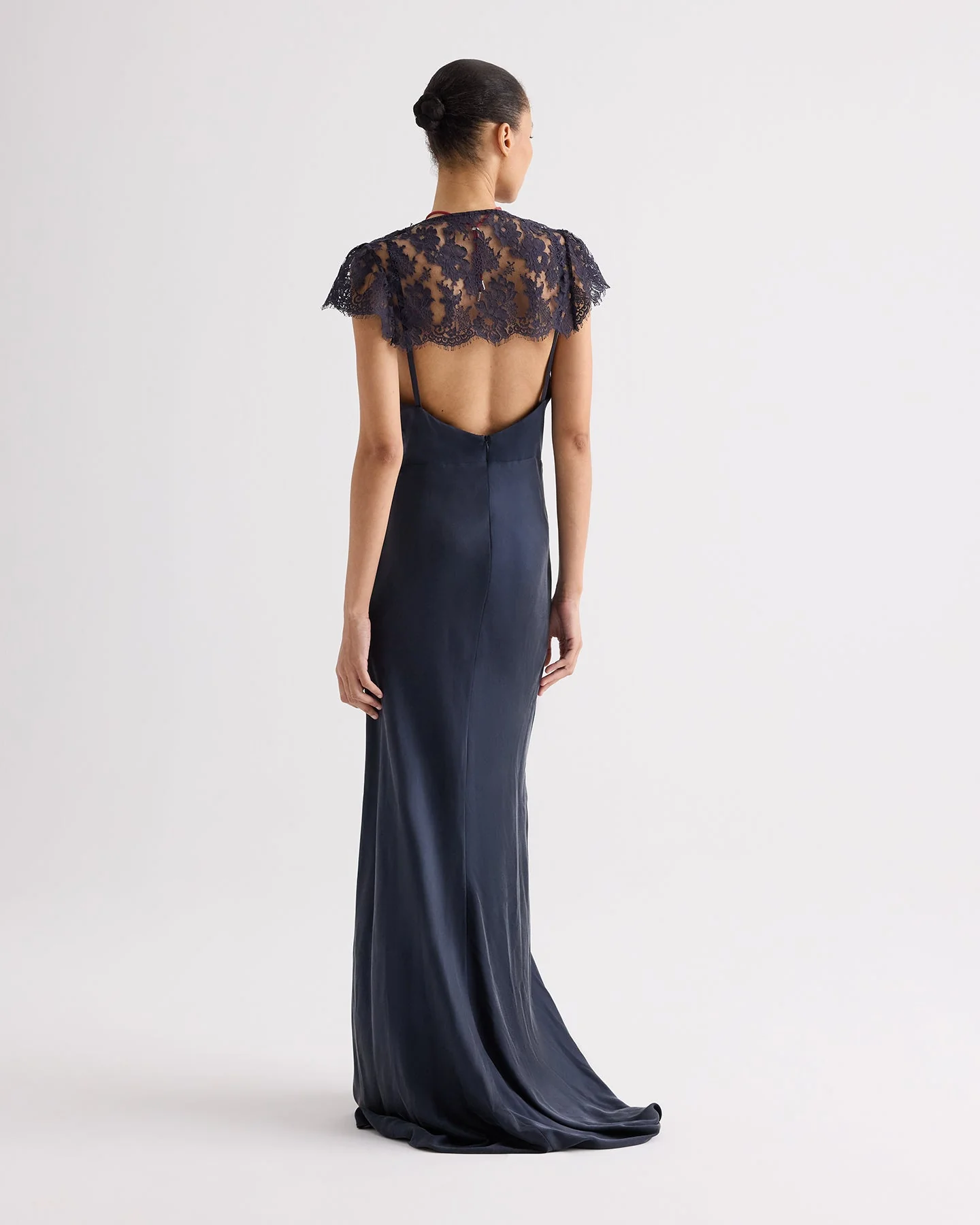 TWP - Lace Gown in Silk Charmeuse - Image 5