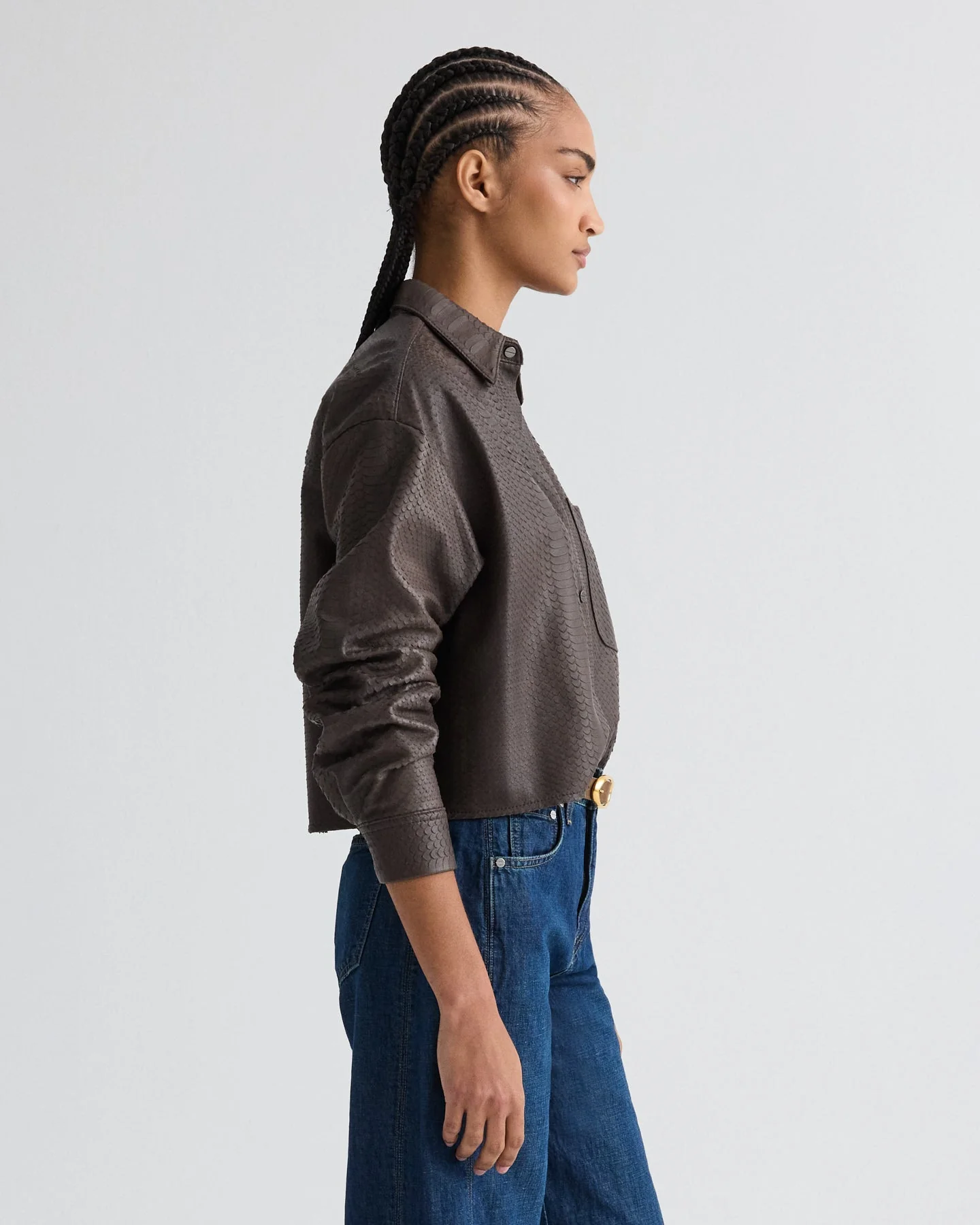 TWP - Little Big Joe Shirt in Embossed Python - Image 3