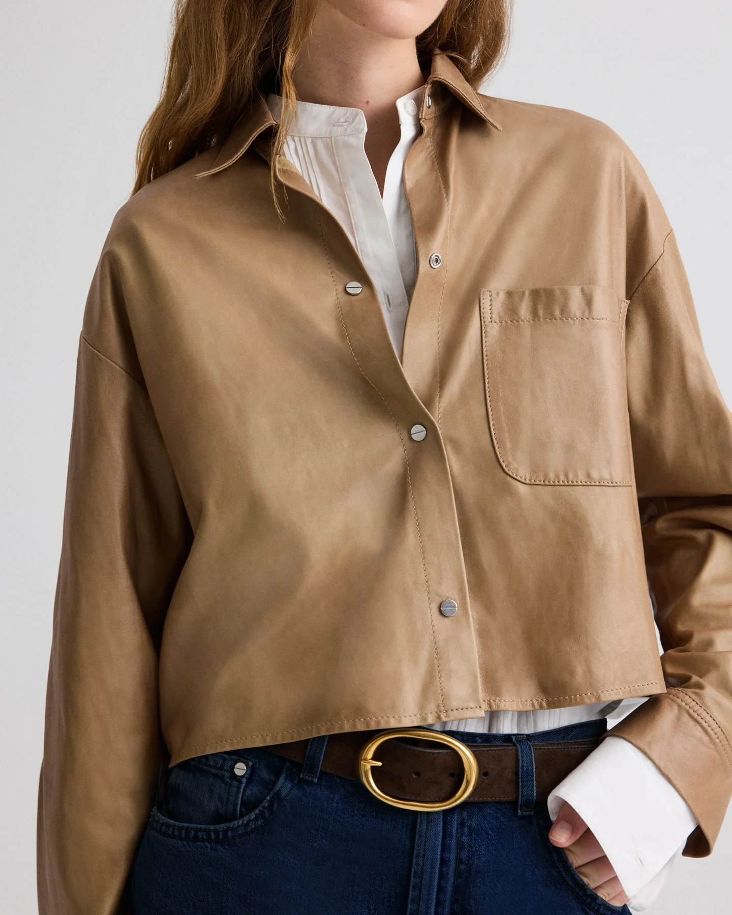 TWP - Little Big Joe Shirt in Paper Leather - Image 2