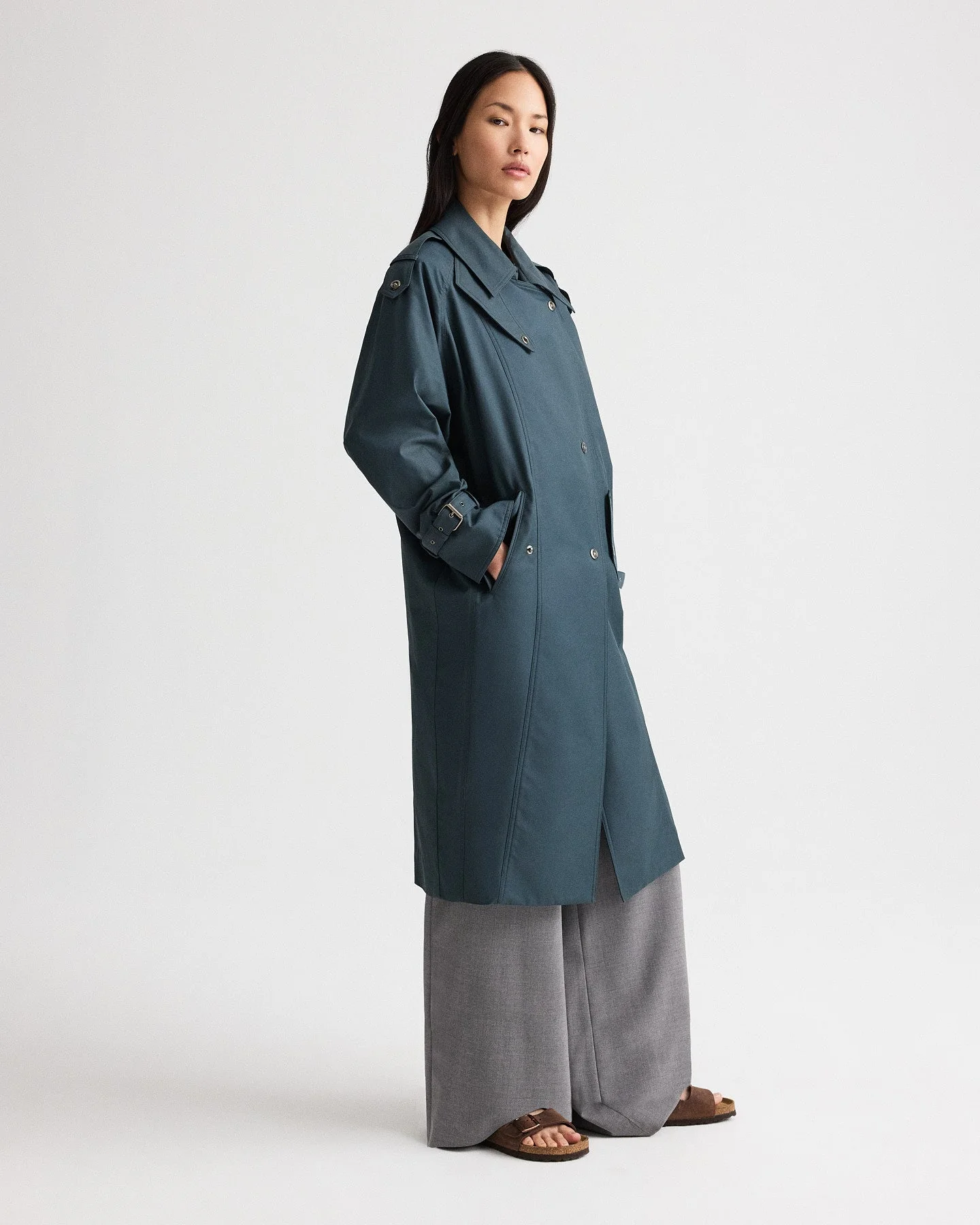 TWP - Long Bogie Trench in Water Repellent Twill - Image 4