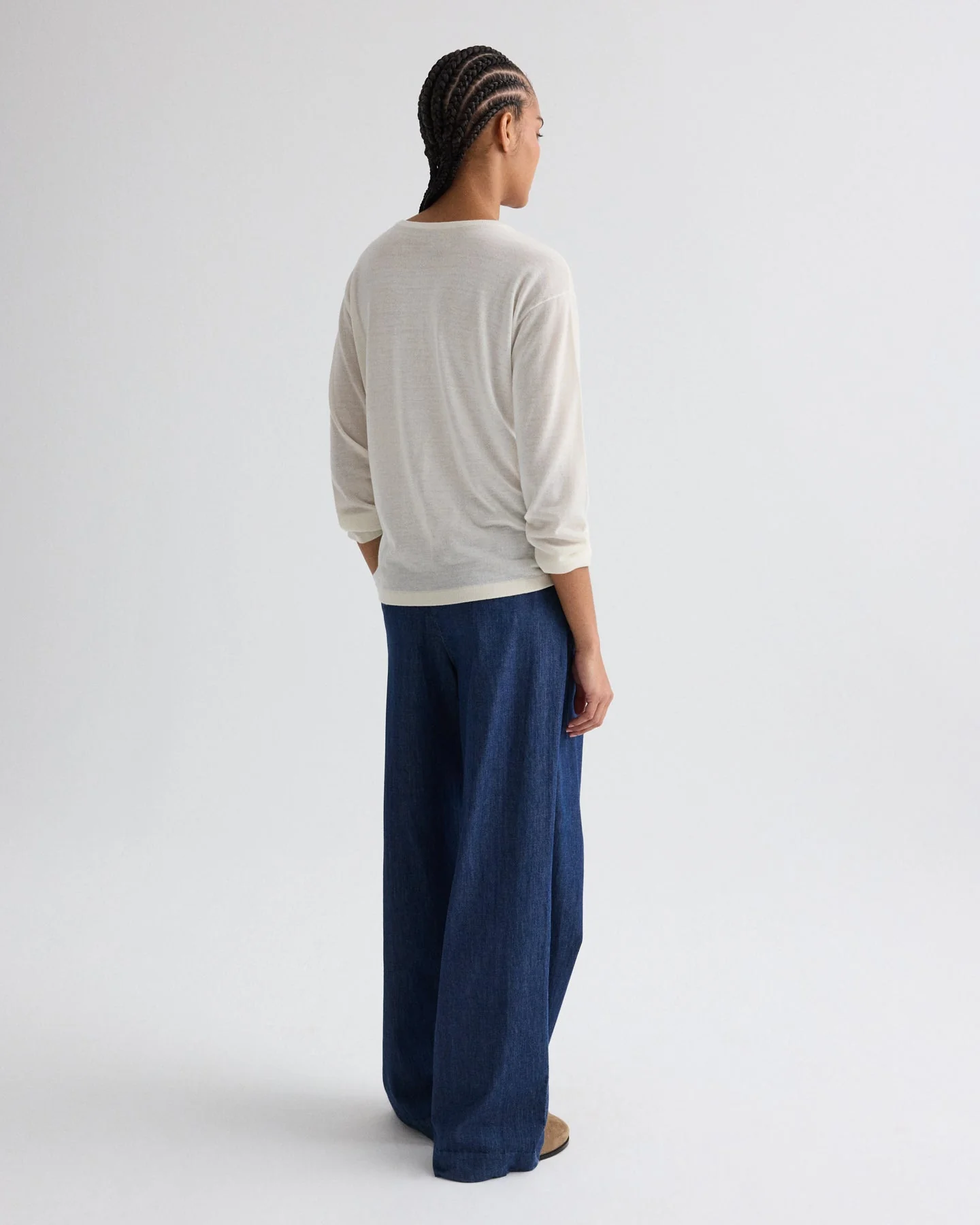 TWP - Long Sleeve True Crewneck in Superfine Cashmere - Image 5