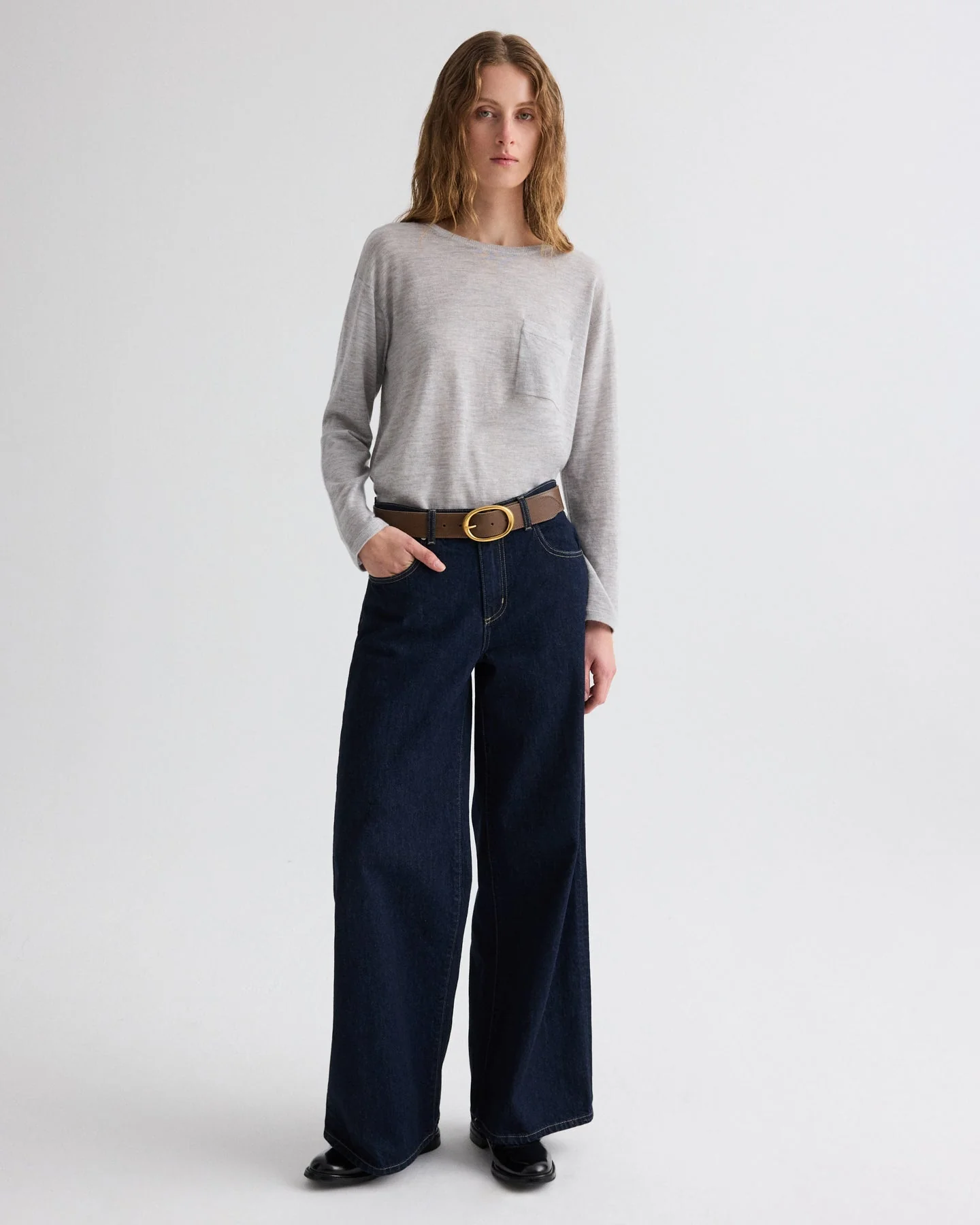 TWP - Long Sleeve True Crewneck in Superfine Cashmere - Image 3