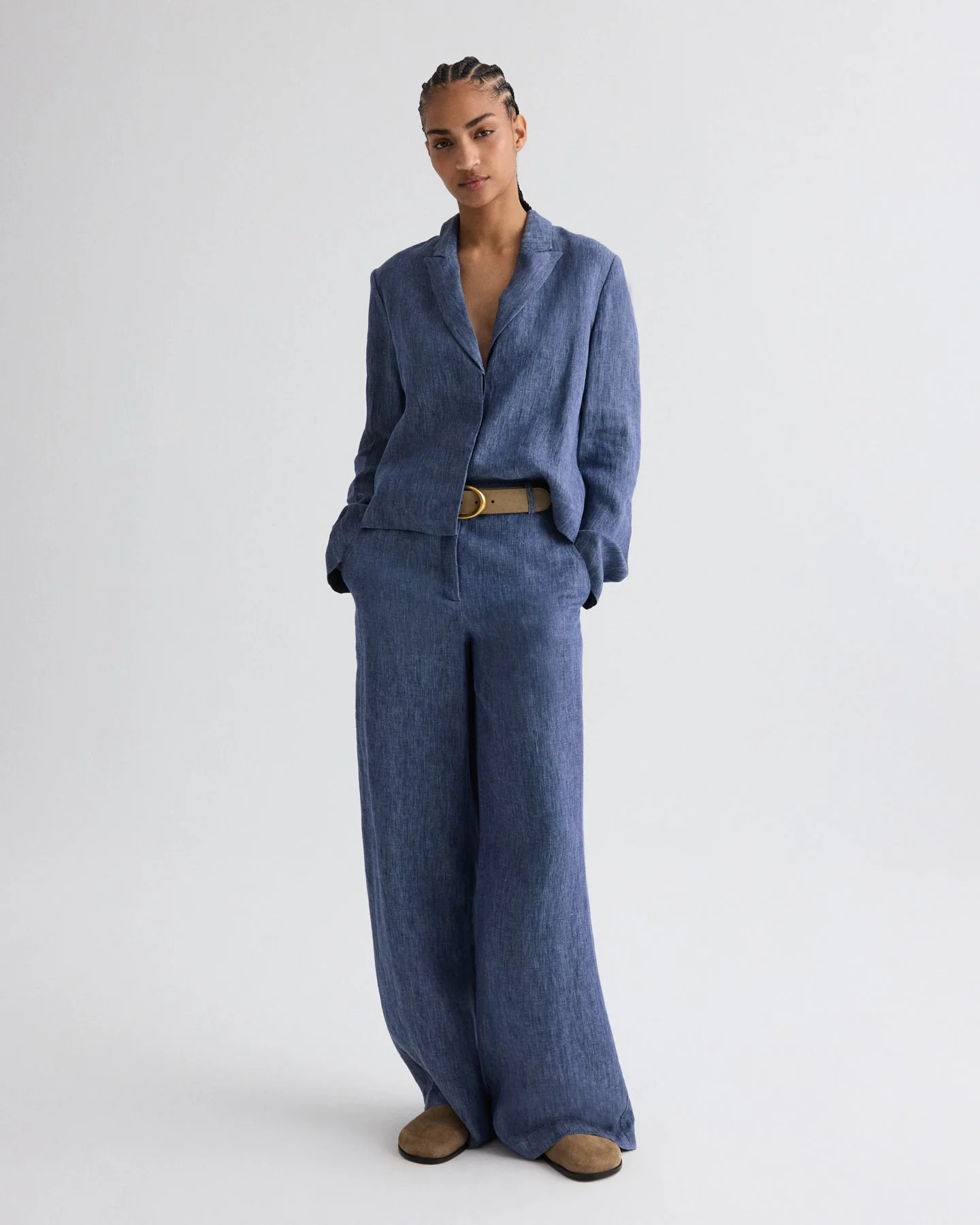 TWP - Lucy Top in Washed Hemp Denim - Image 3