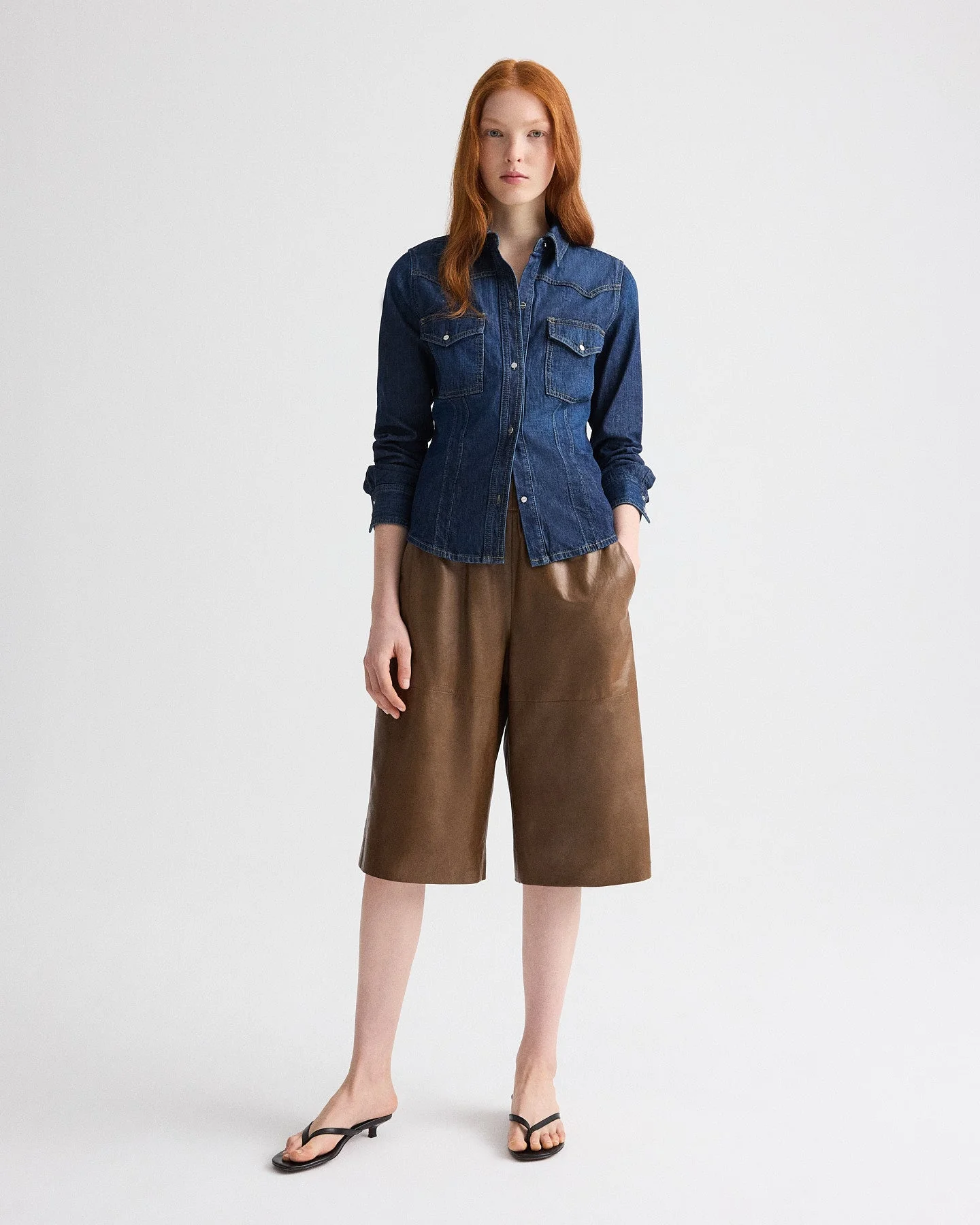 TWP - Mustang Sally Shirt in Denim Shirting - Image 4