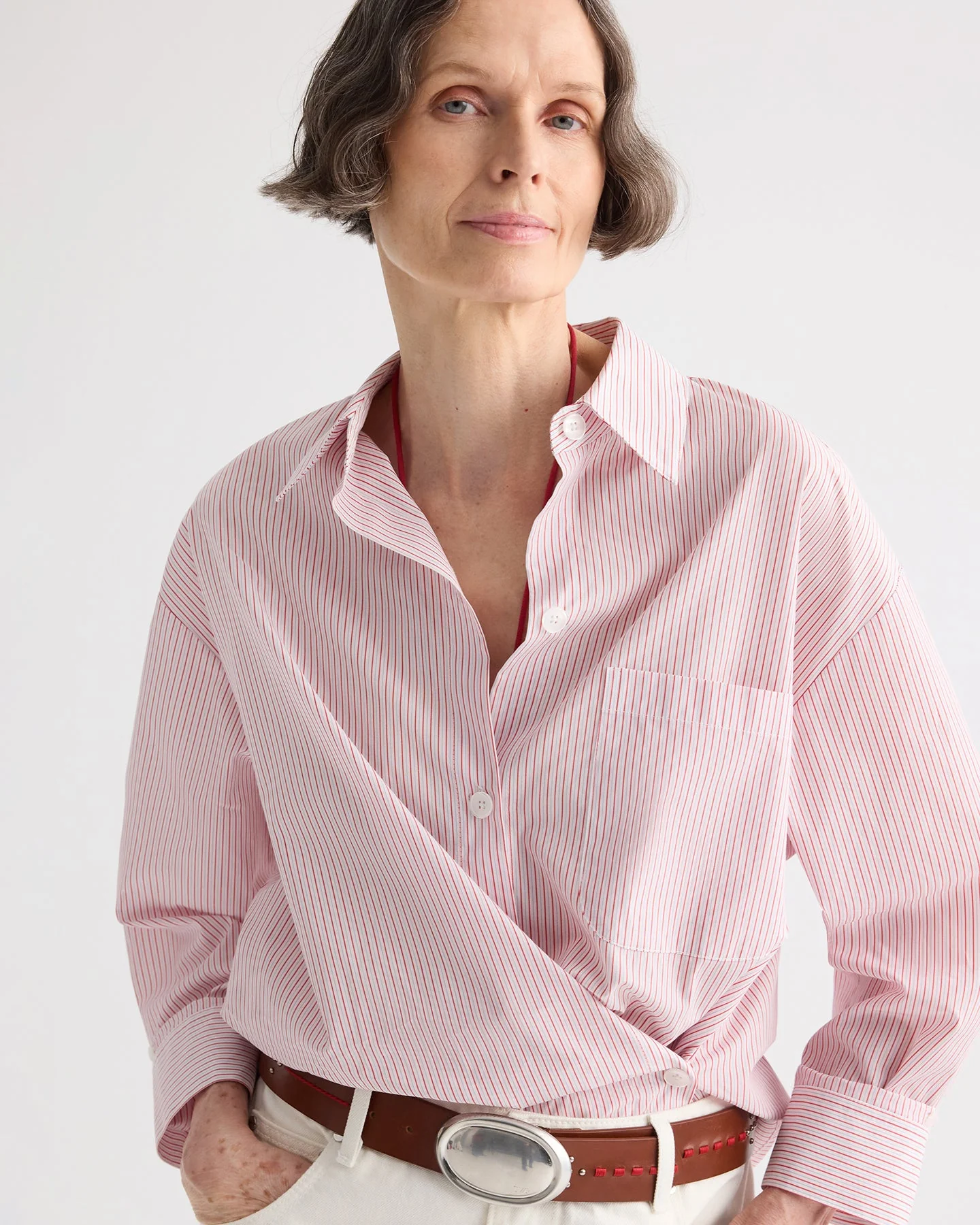 TWP - Newest Earl Shirt in Cotton Stripes