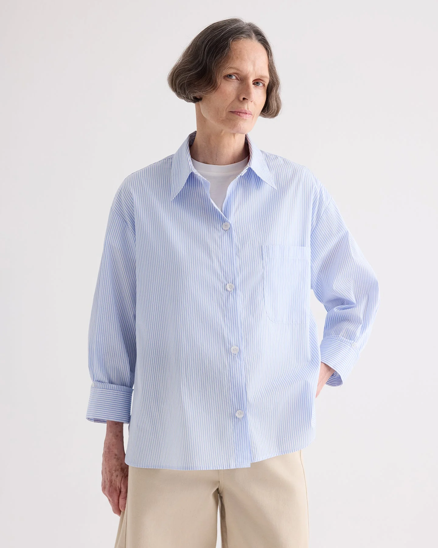 TWP - Newest Earl Shirt in Mini Banker Stripe - Image 2