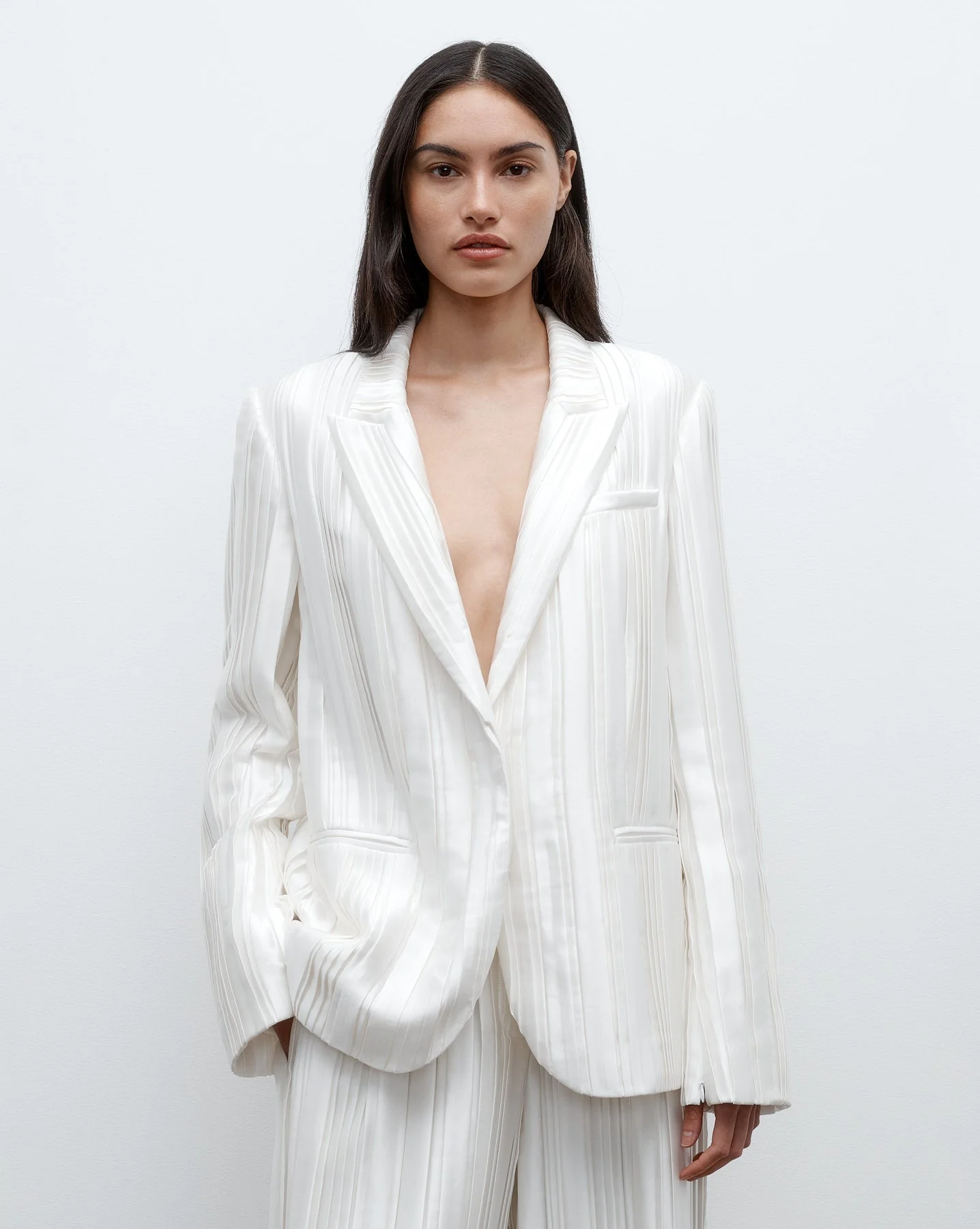 TWP - Next Boyfriend Blazer in Crushed Silk Charmeuse