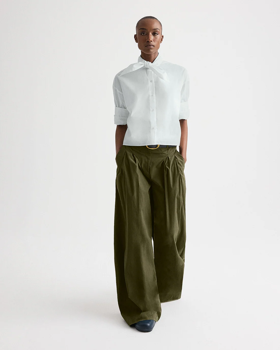 TWP - Next Didi Pant with Raw Hem in Vintage Washed Poplin