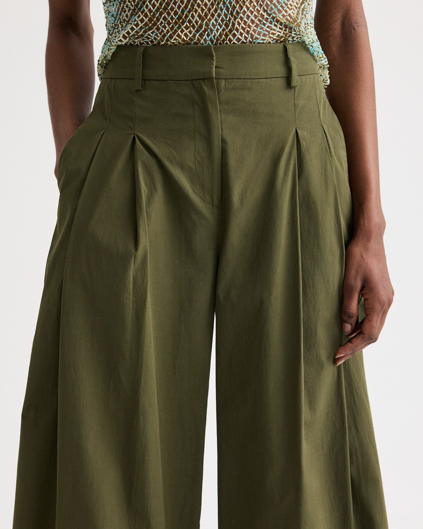 TWP - Next Didi Pant with Raw Hem in Vintage Washed Poplin - Image 3